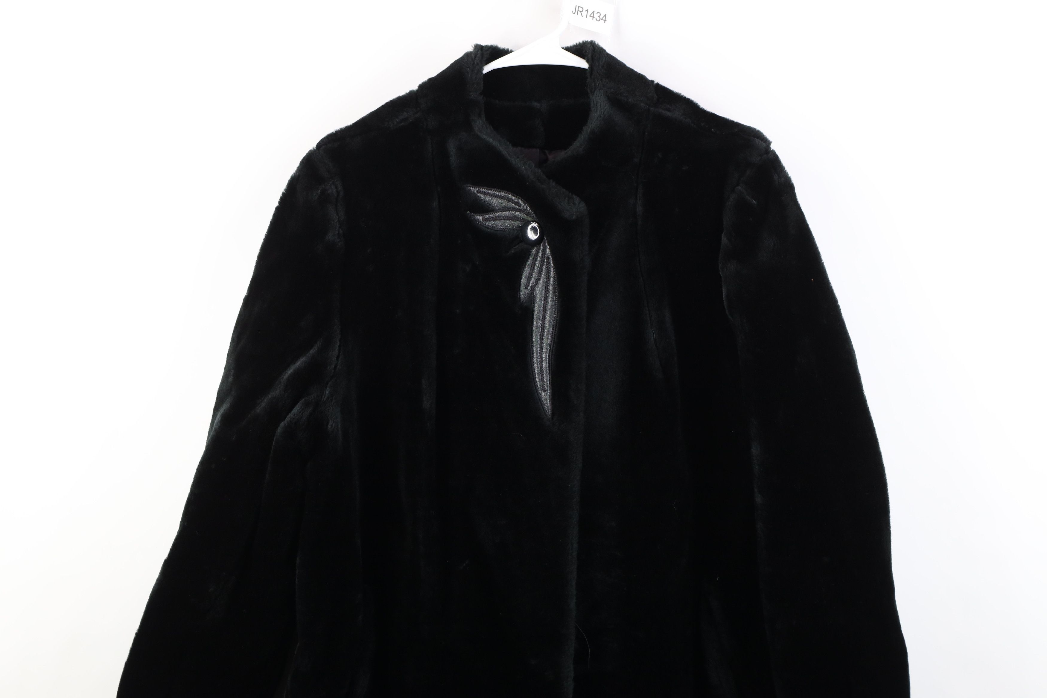 Vintage Vintage 80s 90s Streetwear Faux Fur Jacket Coat Black USA Size XL / US 12-14 / IT 48-50 - 2 Thumbnail