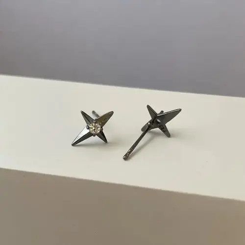 Designer × Other Small Mini Star Stud Earrings for Men Women,CZ Star Earrings Size ONE SIZE - 4 Thumbnail