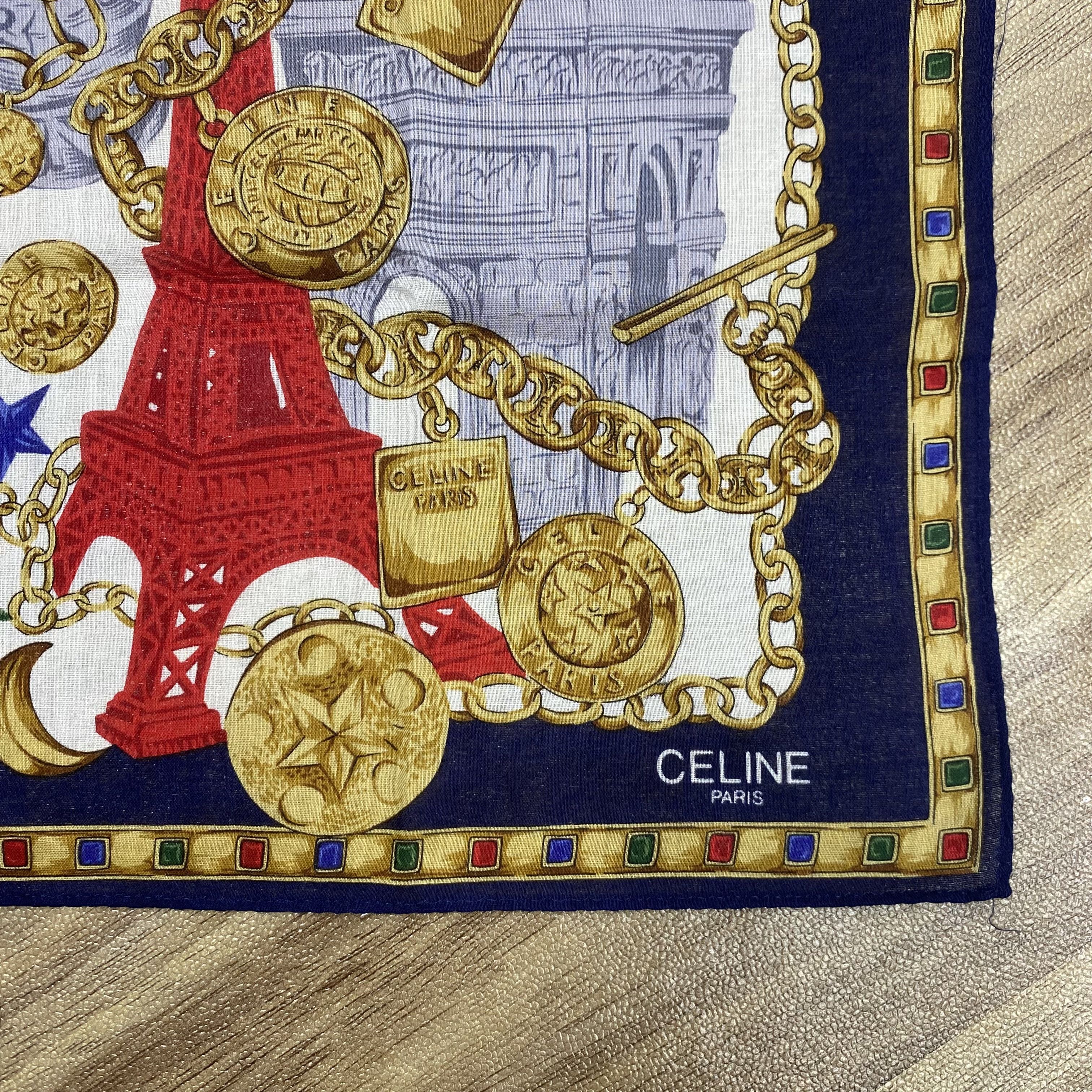 Celine Vintage Celine Handkerchief Neckerchief Bandana H016P Size ONE SIZE - 3 Thumbnail