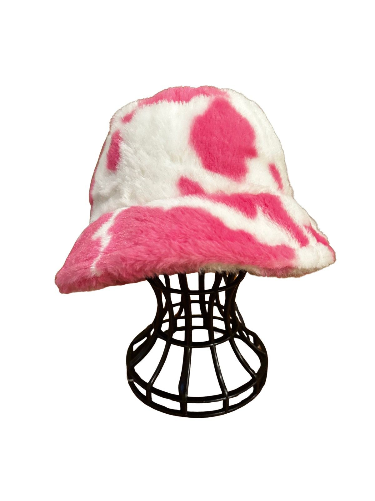 Other Pink & white faux fur bucket hat.wh0324 Size ONE SIZE - 1 Thumbnail