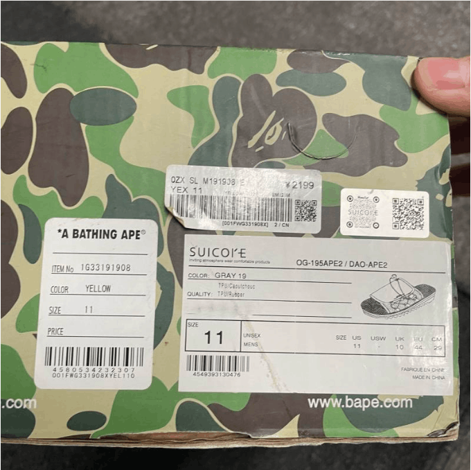 Bape ABATHINGAPE low-top sandals for men Size US 12 / EU 45 - 8 Thumbnail
