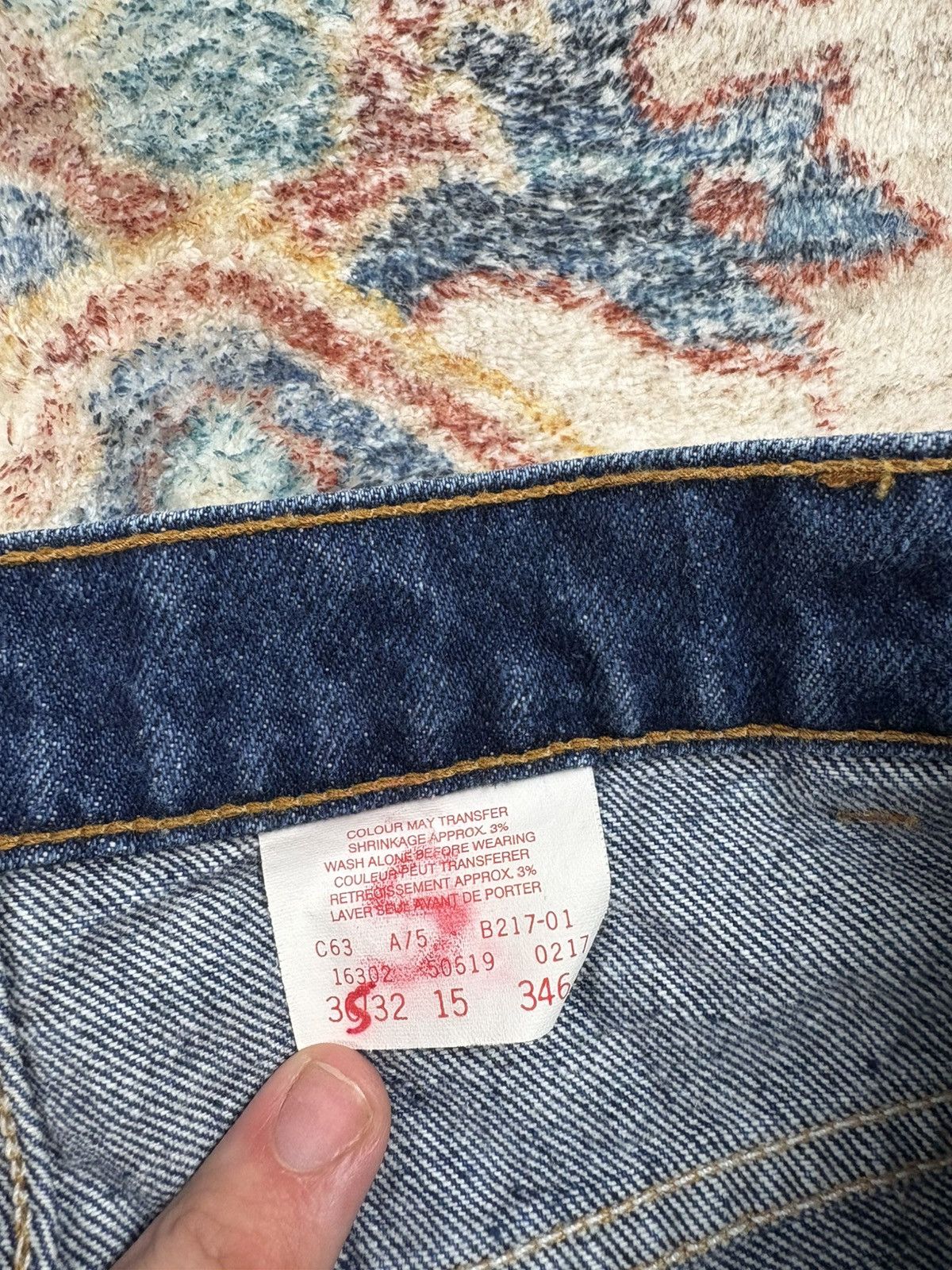 Levi's Vintage Levi’s 619 Darkwash Orange Tab Jeans Size 34 Size US 34 / EU 50 - 4 Thumbnail