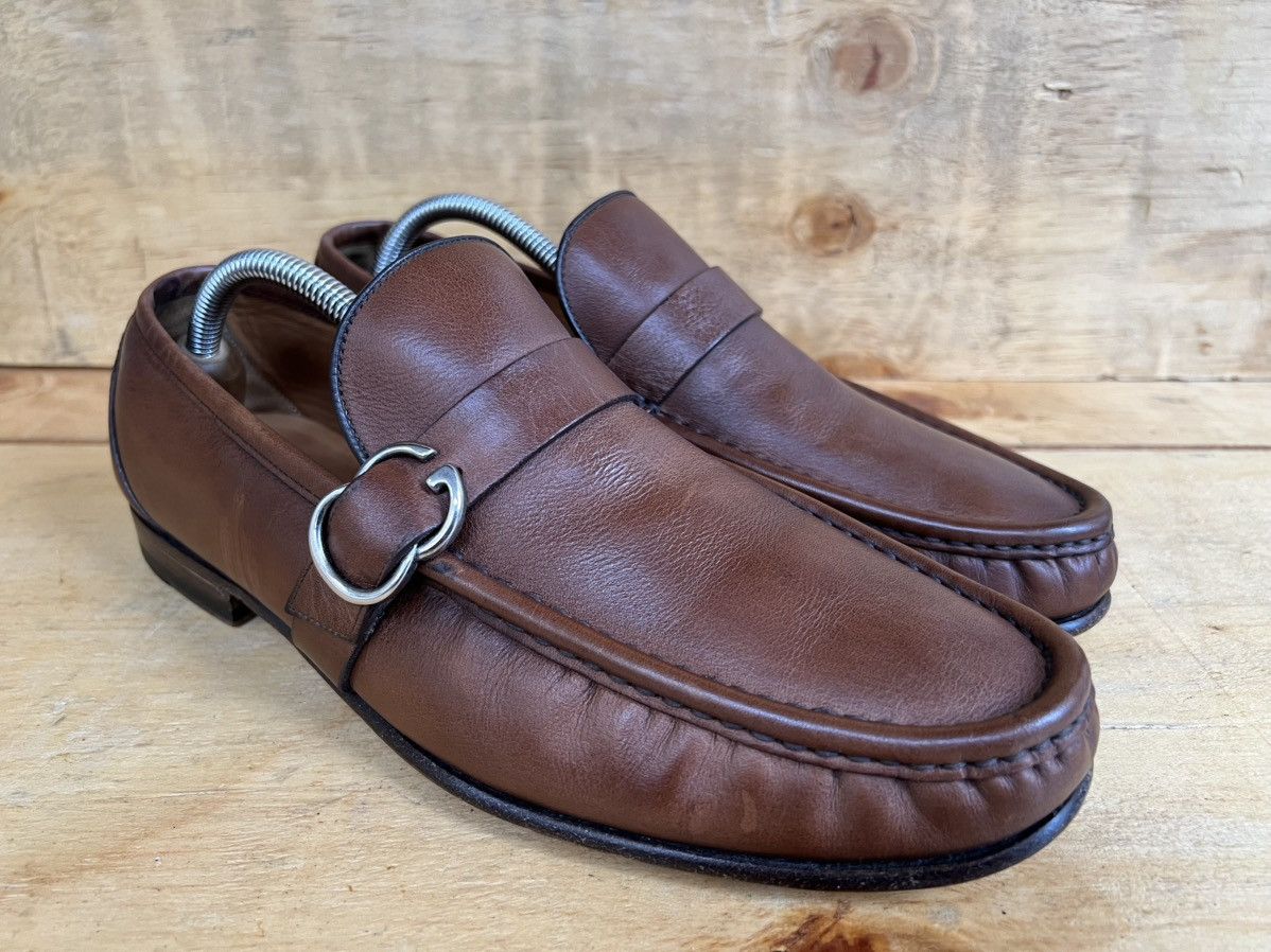 Gucci 268367 GG Buckle Penny Loafers Shoe