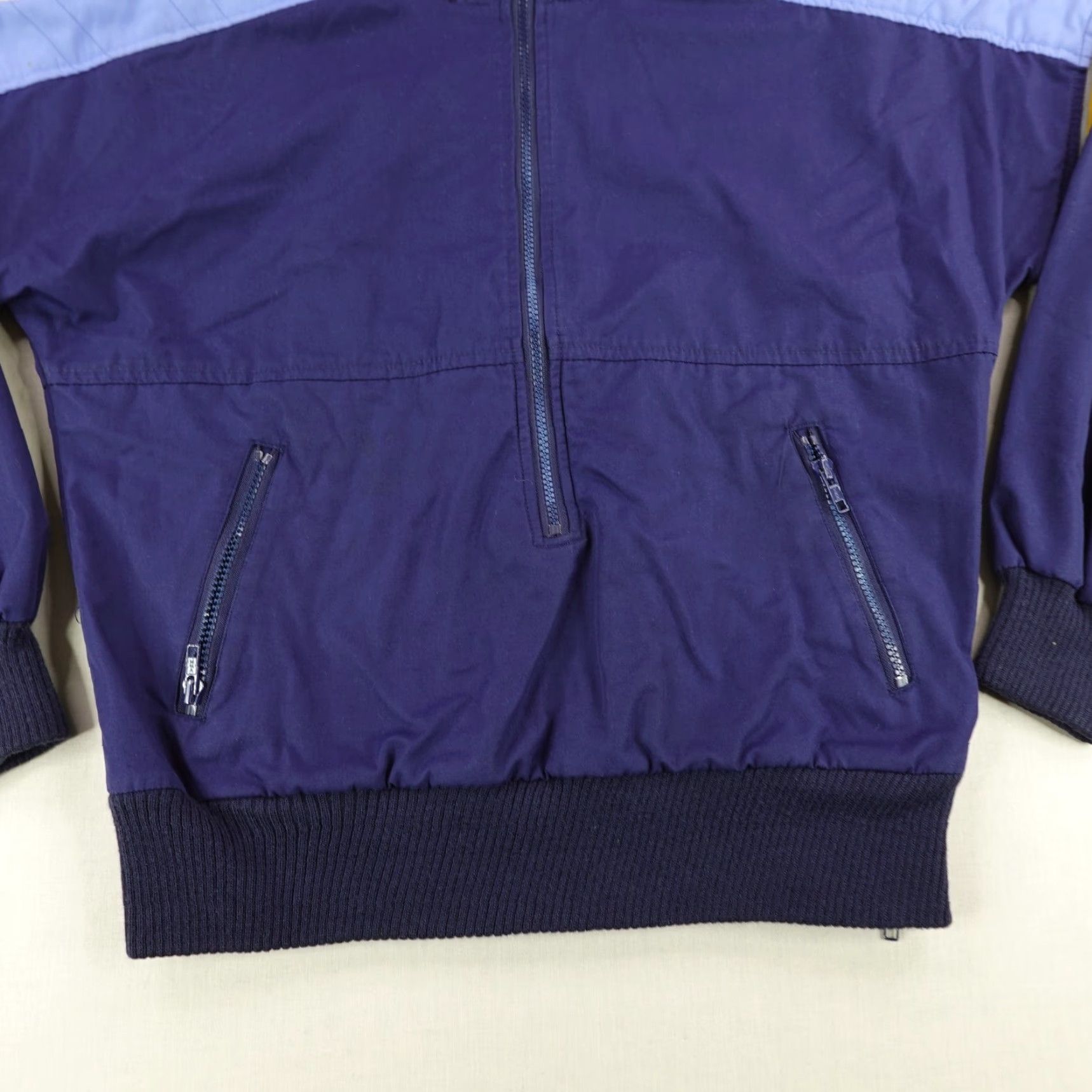 Obermeyer VINTAGE Obermeyer Jacket Womens 14 Blue Anorak 3/4 Zip Pullover Windbreaker 80s Size XL / US 12-14 / IT 48-50 - 3 Thumbnail