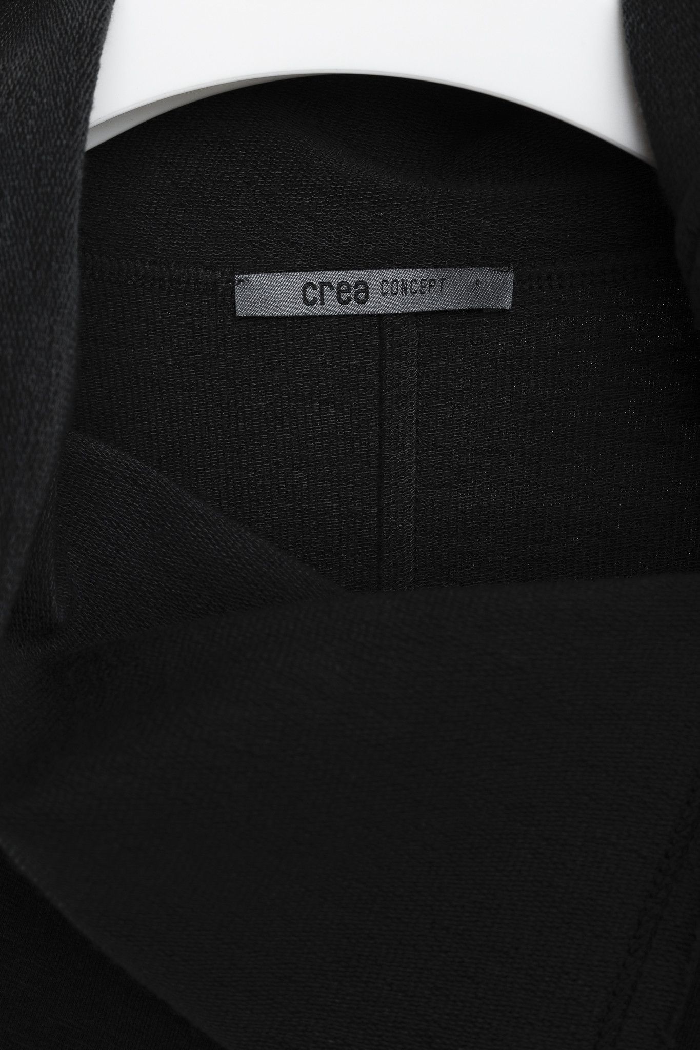 Other Crea Concept Dark Charcoal Jersey Asymmetrical Zip Coatigan Size S / US 4 / IT 40 - 4 Thumbnail