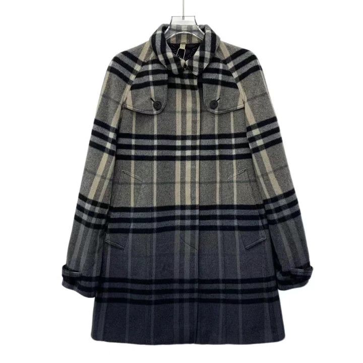 Burberry Burberry Wool Plaid Long Sleeve Coat Size US M / EU 48-50 / 2 - 1 Thumbnail