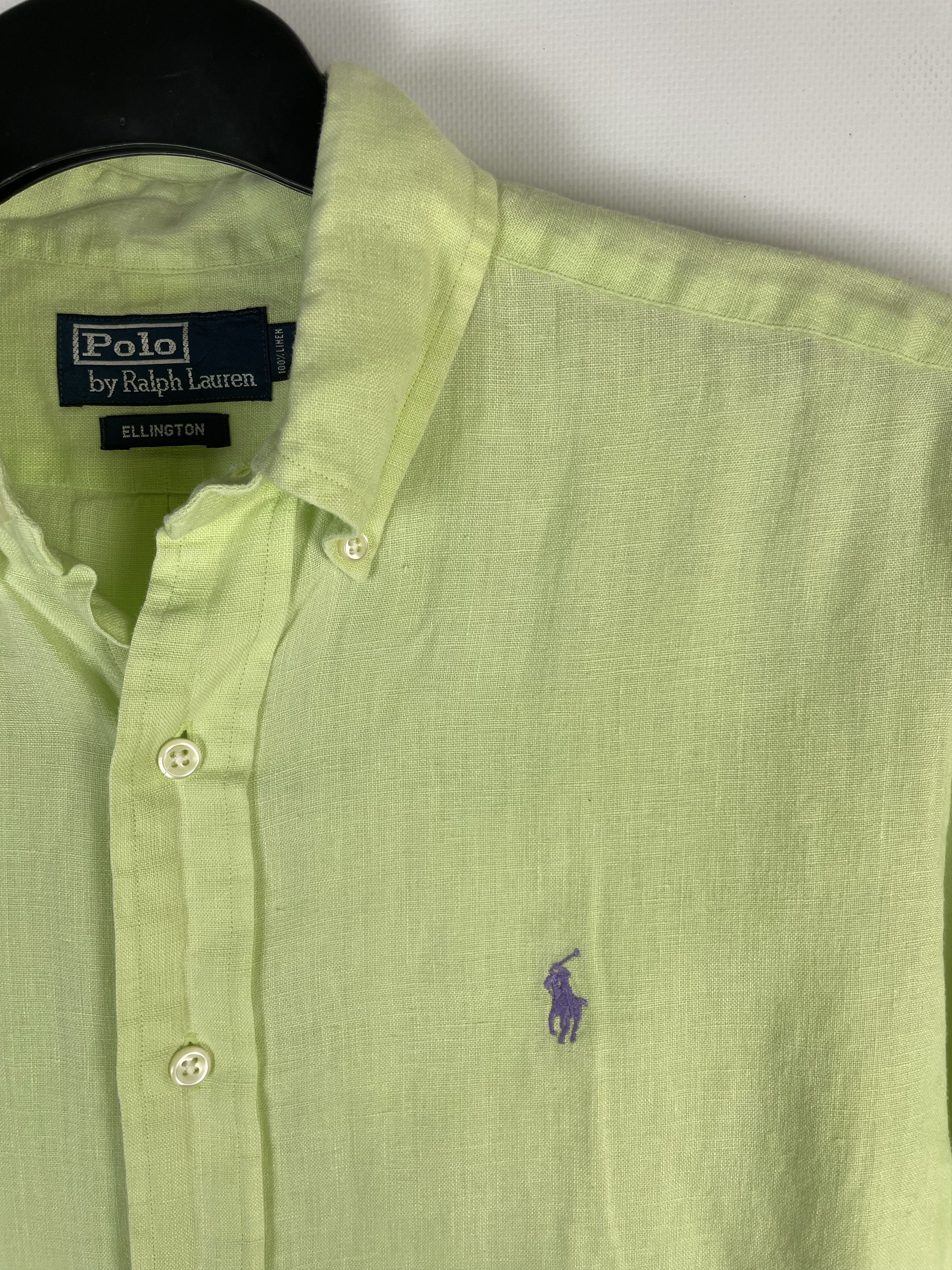 Polo Ralph Lauren × Vintage Polo Ralph Lauren Linen Vintage Mens Shirt Size US S / EU 44-46 / 1 - 4 Thumbnail