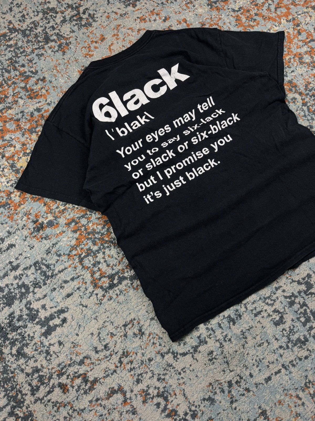 Rap Tees × Vintage Vintage 6lack still pronounced black merch graphic rap tee Size US L / EU 52-54 / 3 - 3 Thumbnail