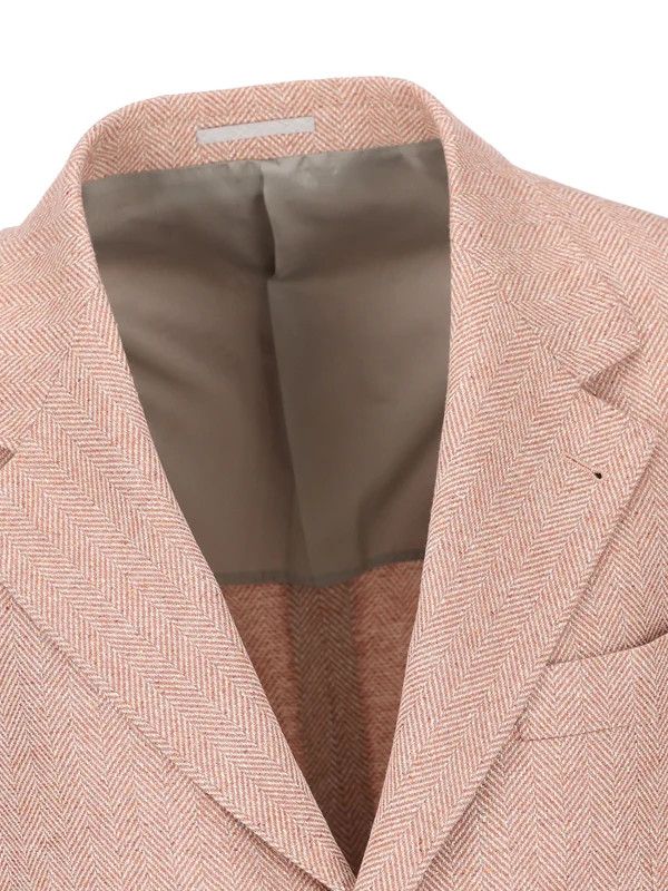 Brunello Cucinelli o1w1db10126 Wool And Silk Tailored Jacket in Brown Size US L / EU 52-54 / 3 - 3 Thumbnail