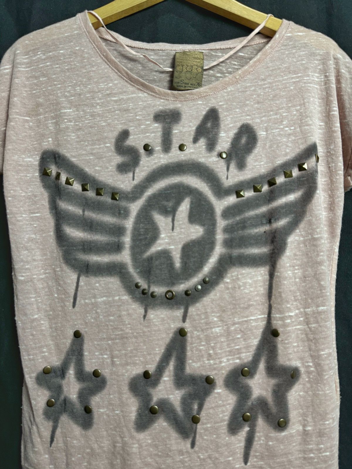 If Six Was Nine × Japanese Brand × Le Grande Bleu (L.G.B.) Japanese Stars Studded Gothic Punk Tees Ifsix style Size US M / EU 48-50 / 2 - 2 Thumbnail