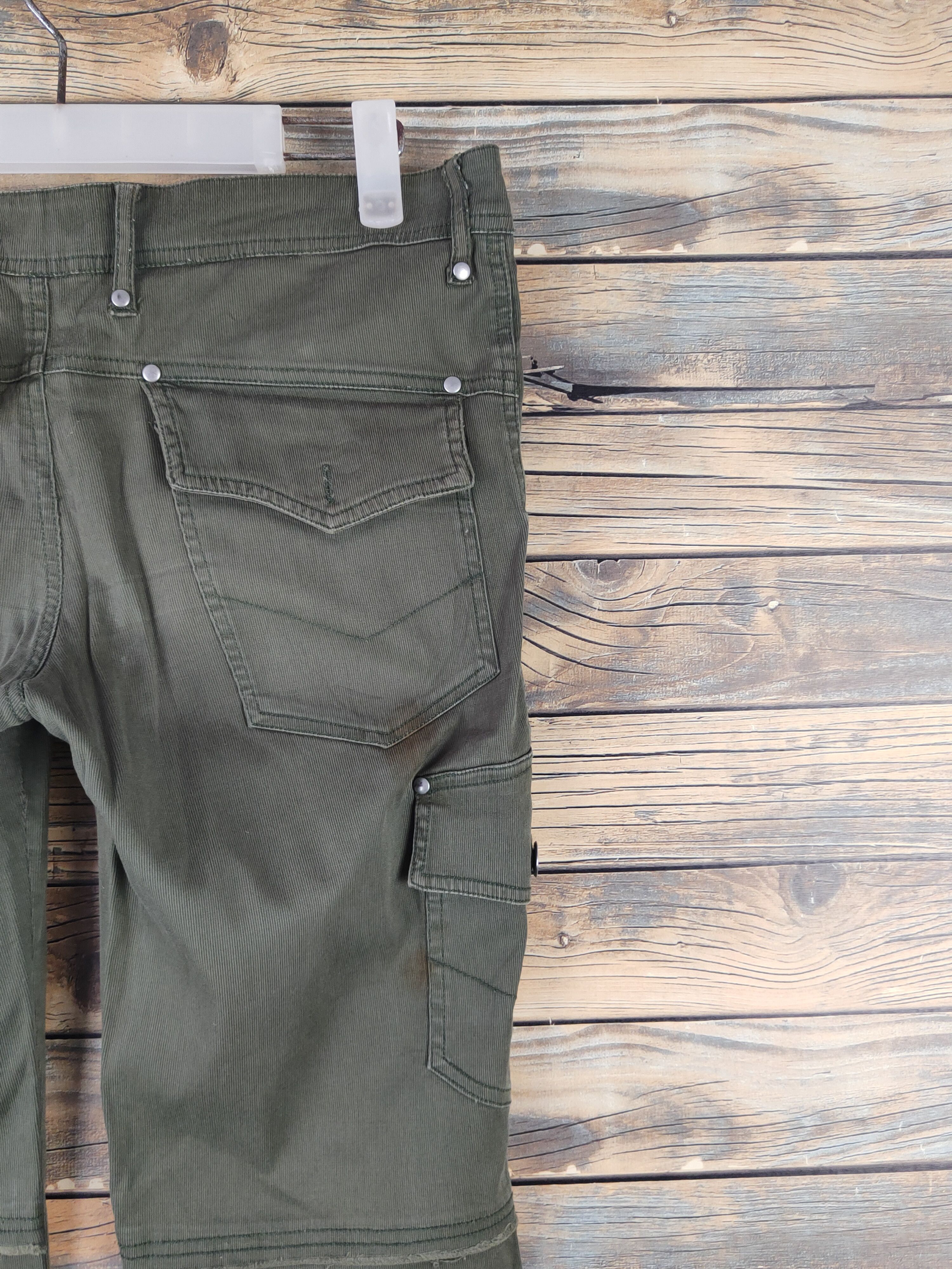 Japanese Brand DL Dear Bros Olive Multipocket Tactical Cargo Pants #1504 Size 30" / US 8 / IT 44 - 10 Thumbnail