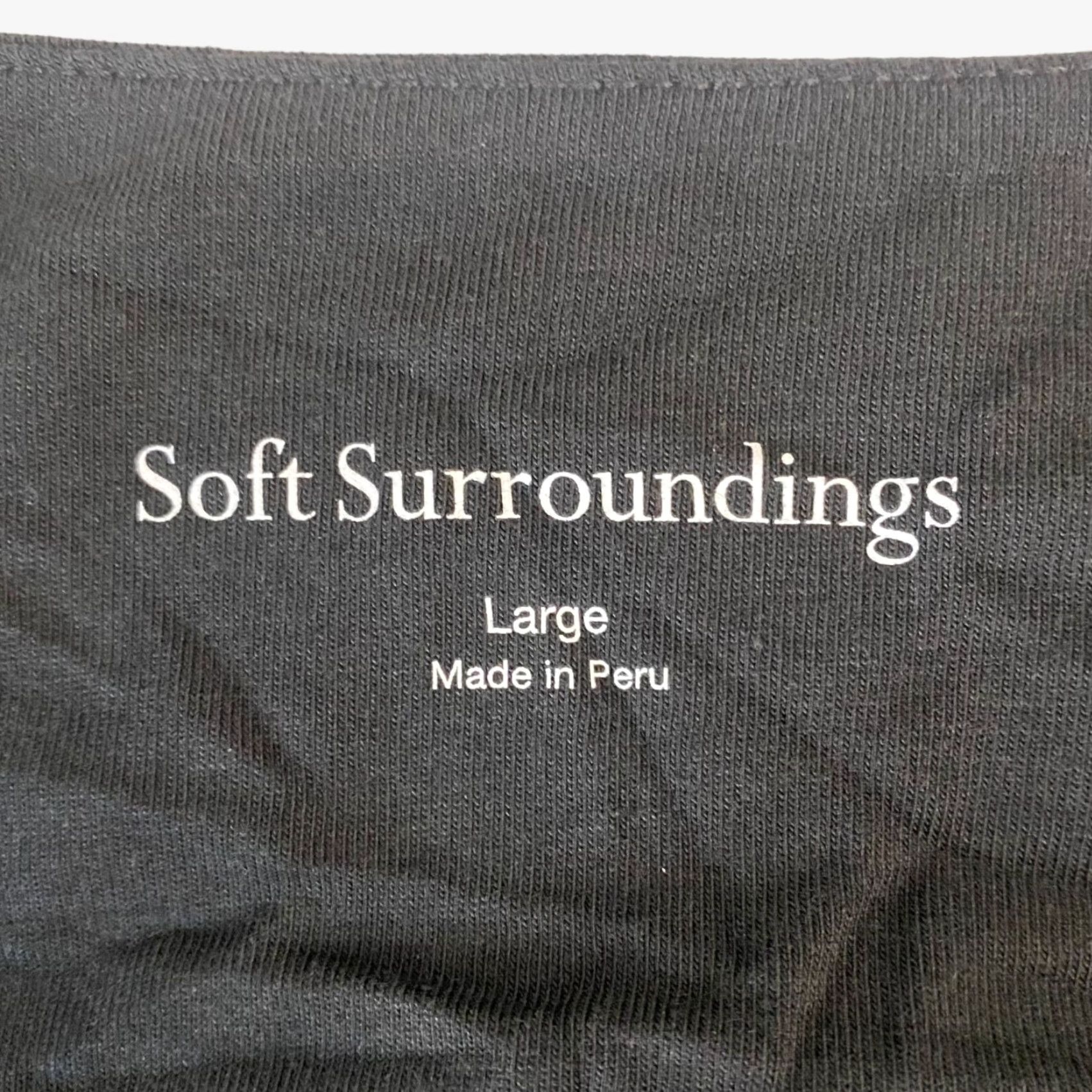 Soft Surroundings VINTAGE Soft Surrounding Cottonwood Top Womens Large Black 3/4 Sleeves Pullover Blouse Womens Large Black Criss-Cross Cotton Blend Stretch New Size L / US 10 / IT 46 - 7 Thumbnail