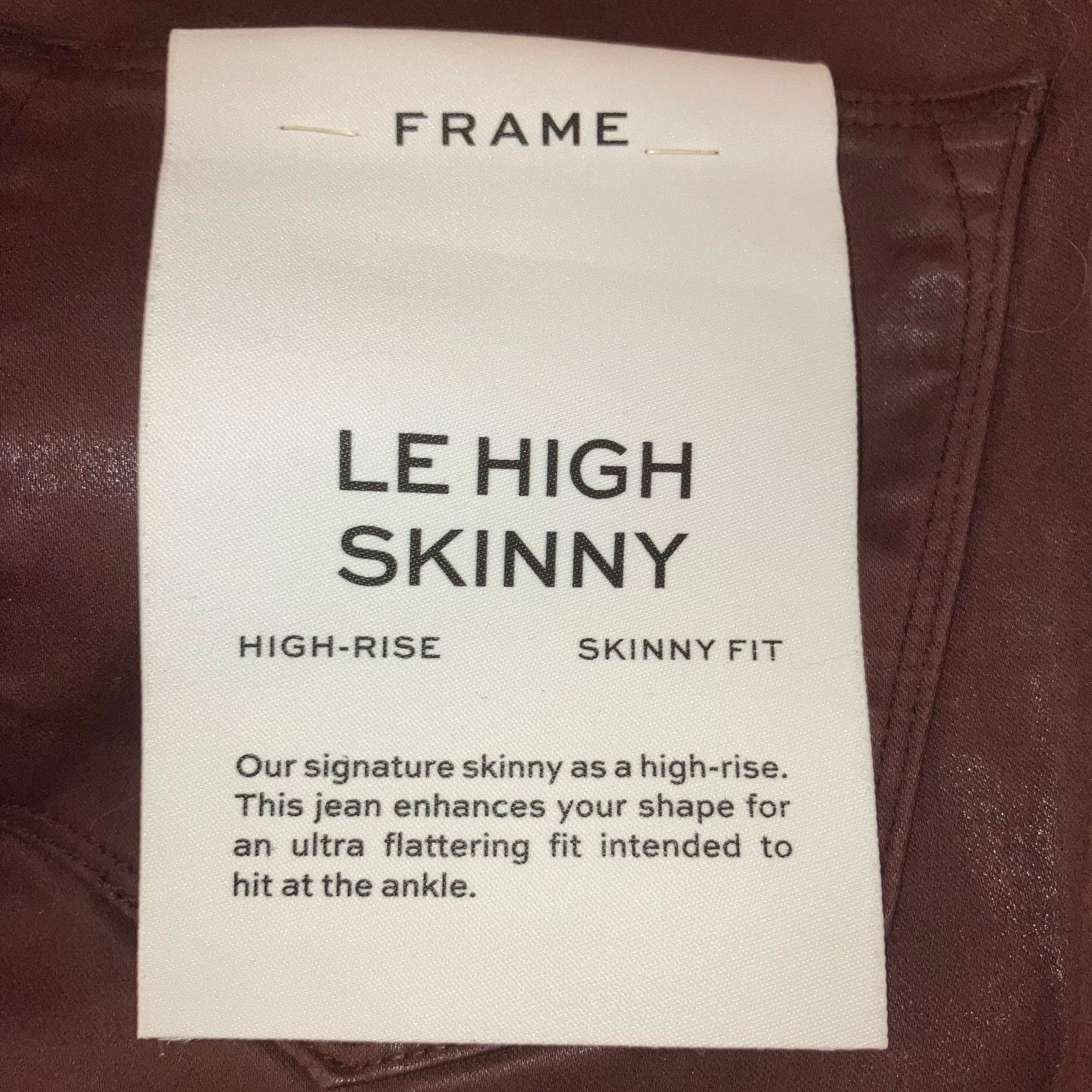 Frame NWT Frame Red Le High Skinny High Rise Coated Jeans-size 25 Size 25" / US 0 / IT 36 - 13 Thumbnail