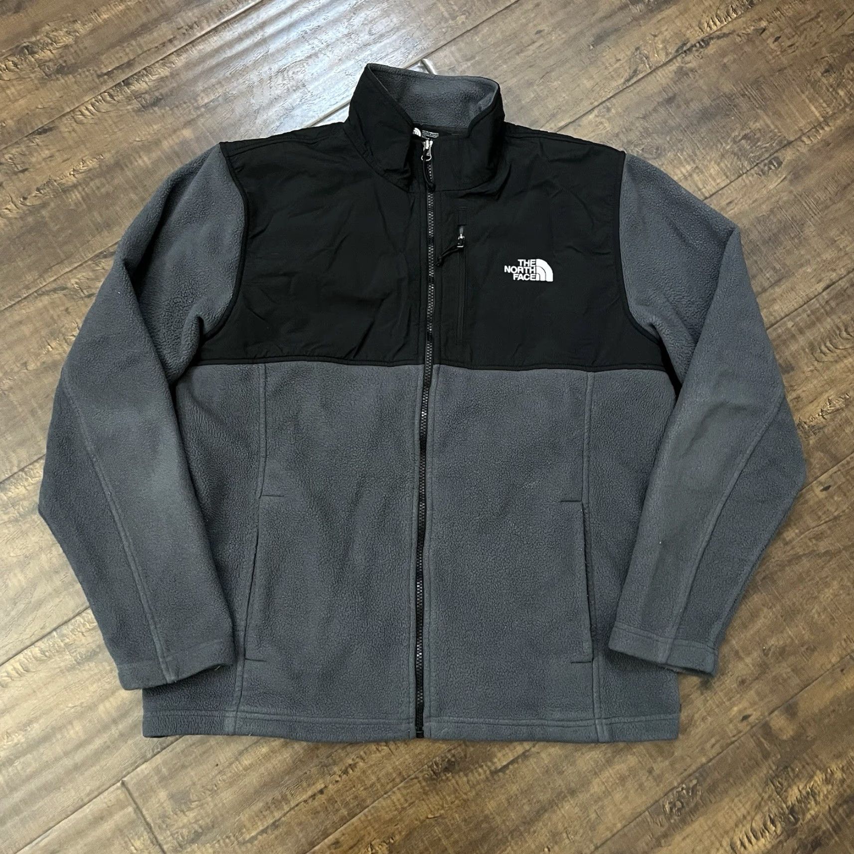 The North Face VINTAGE The North Face Denali Jacket Full Zip Fleece Men L Black/Gray TNF Size US L / EU 52-54 / 3 - 2 Thumbnail