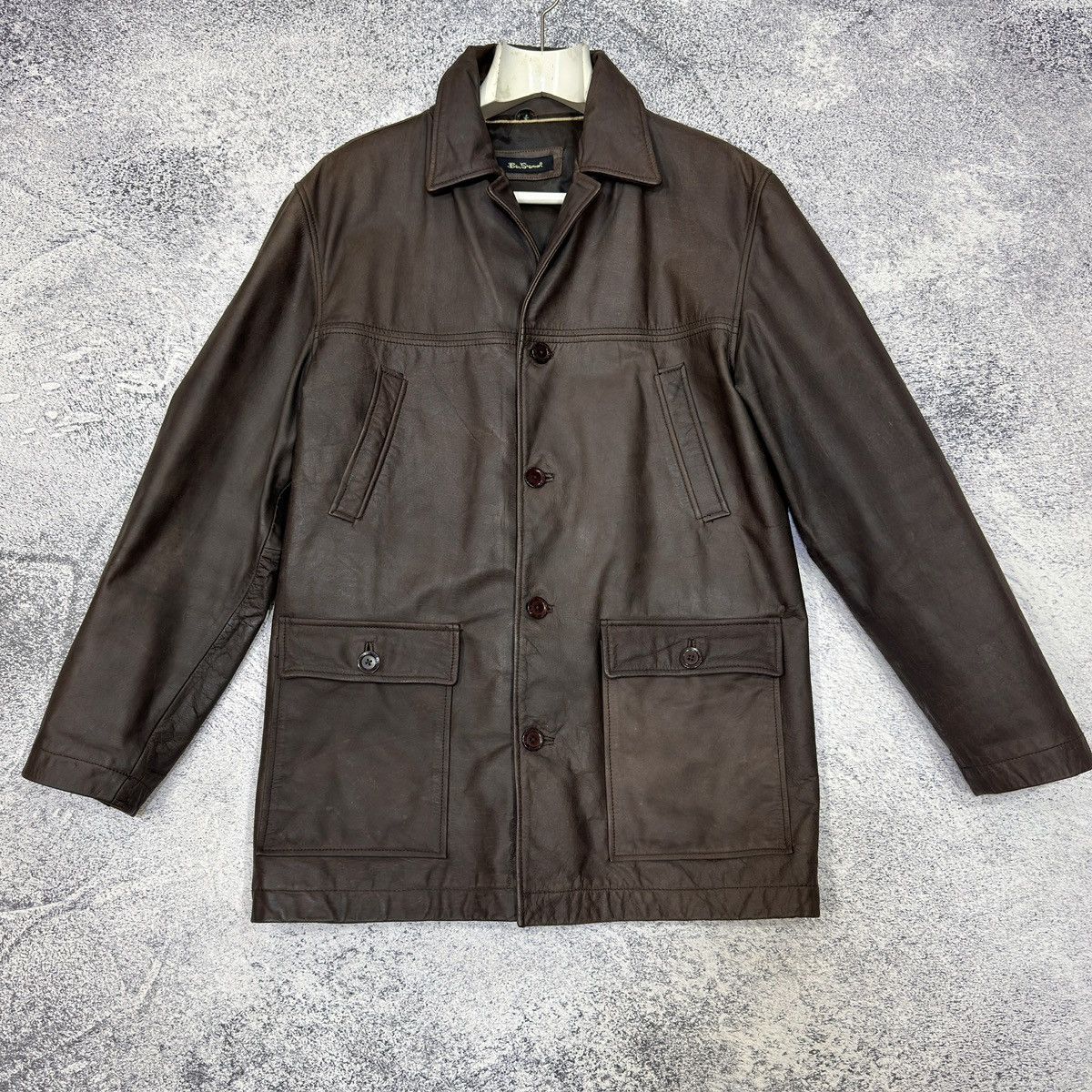 Ben Sherman Ben Sherman Brown Leather Coat M size Size US M / EU 48-50 / 2 - 1 Thumbnail
