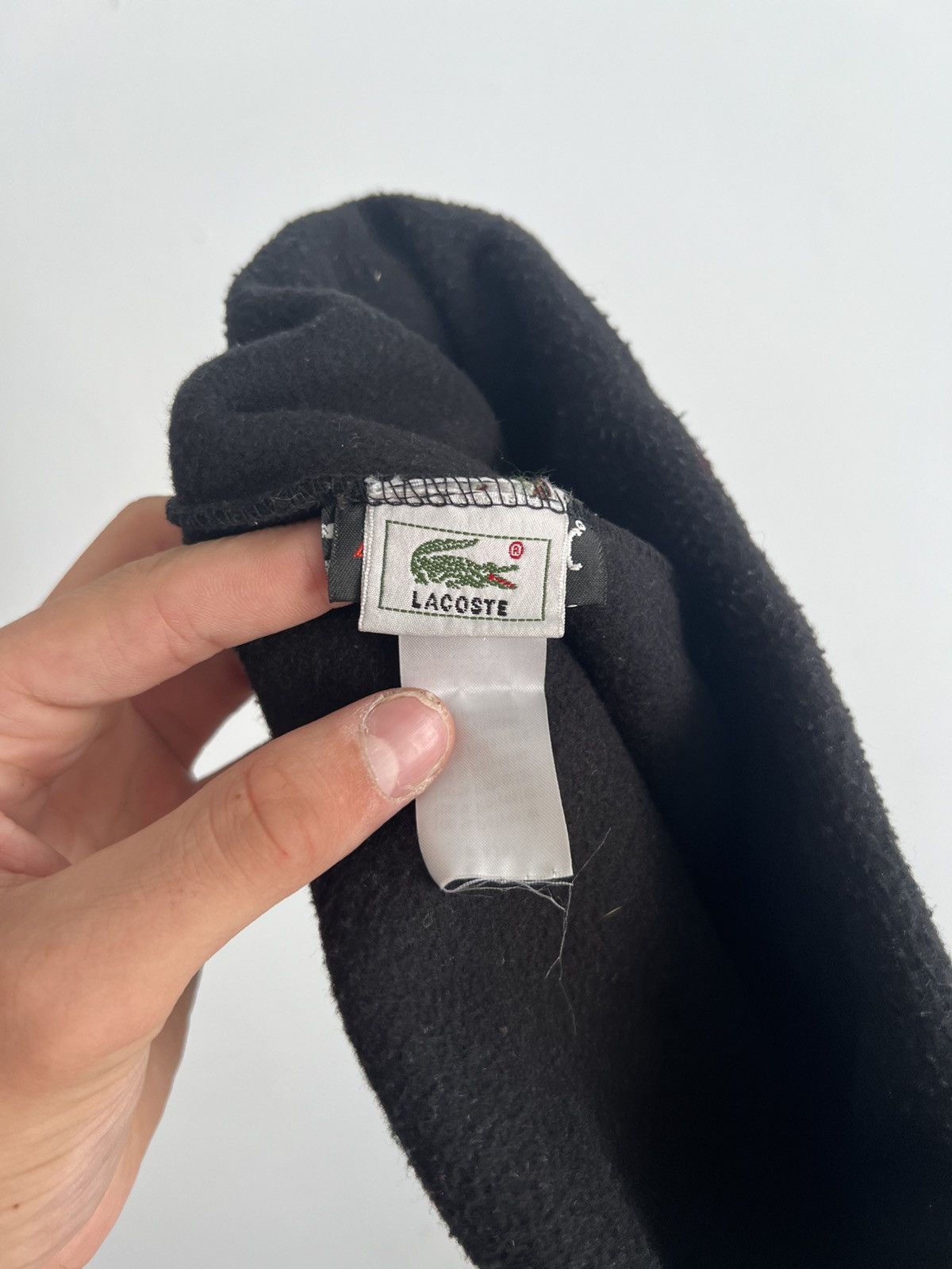 Lacoste Vintage Lacoste fleece hat Size ONE SIZE - 4 Thumbnail