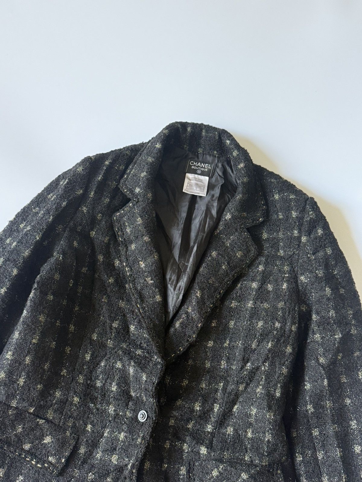 Chanel Chanel Boutique Black Tweed Blazer Size XS / US 0-2 / IT 36-38 - 3 Thumbnail