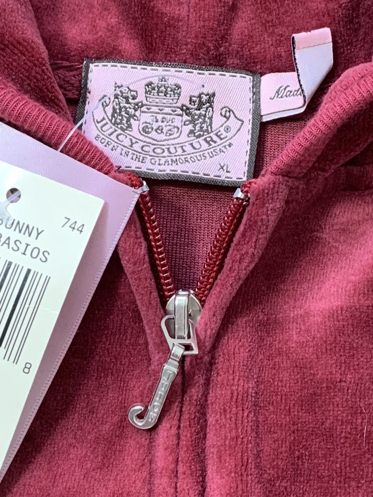 Vintage VINTAGE JUICY COUTURE VELOUR ZIP UP HOODIE Size XL / US 12-14 / IT 48-50 - 7 Thumbnail