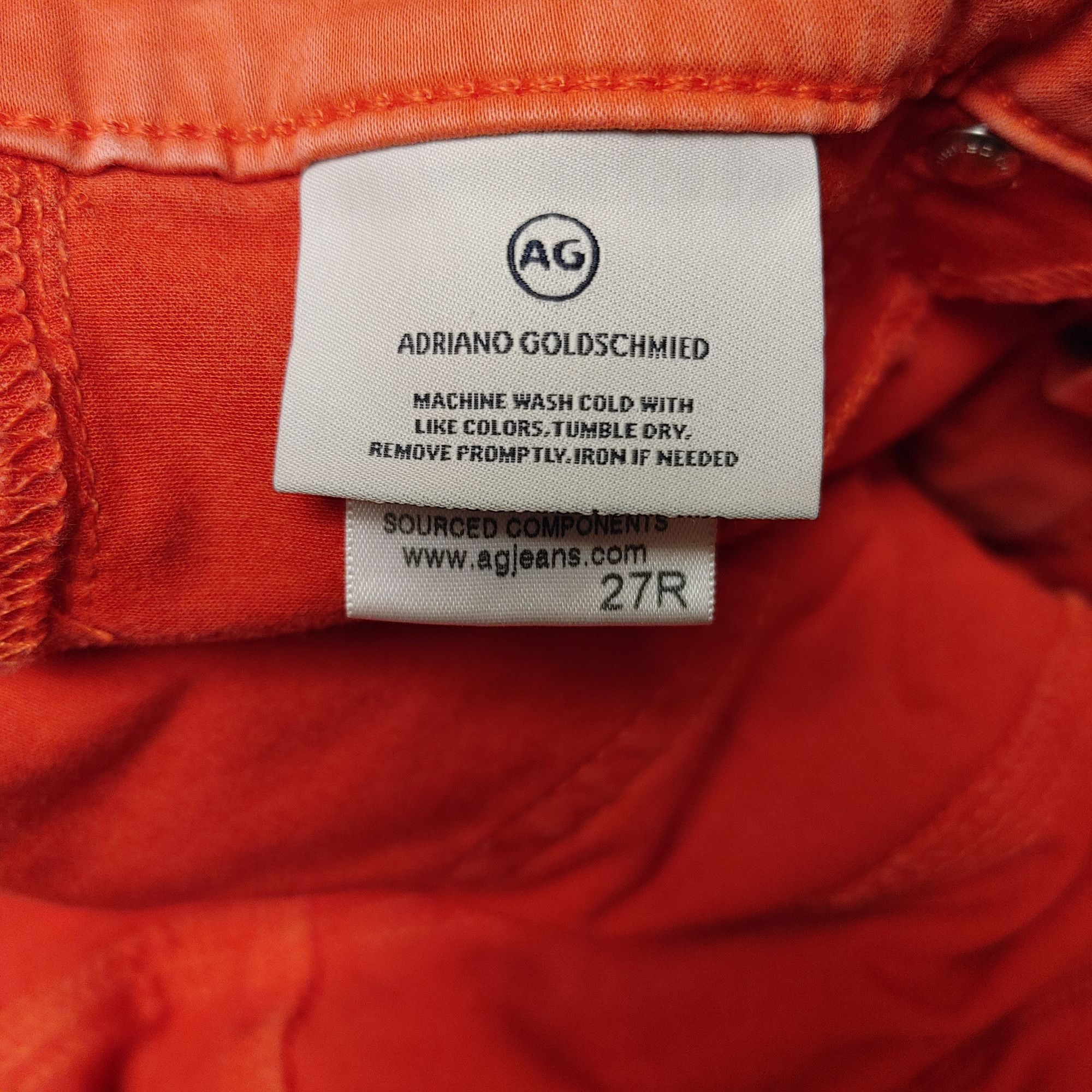 Other AG | Adriano Goldschmied Women's Orange Denim Mid Rise Skinn Size 27" / US 4 / IT 40 - 5 Thumbnail