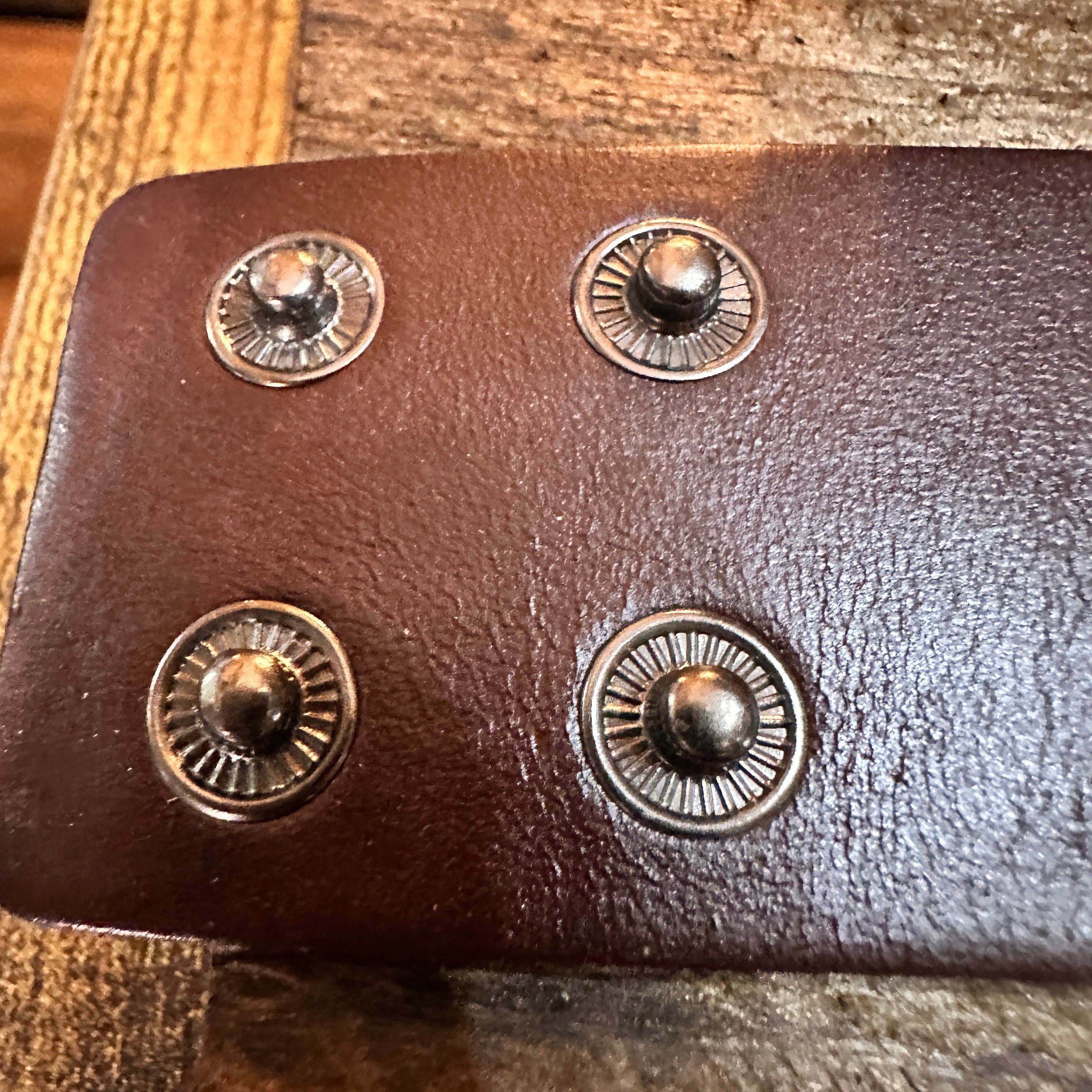 Other Natural Green Stone Dark Brown Leather Cuff Bracelet, Leathe Size ONE SIZE - 7 Thumbnail