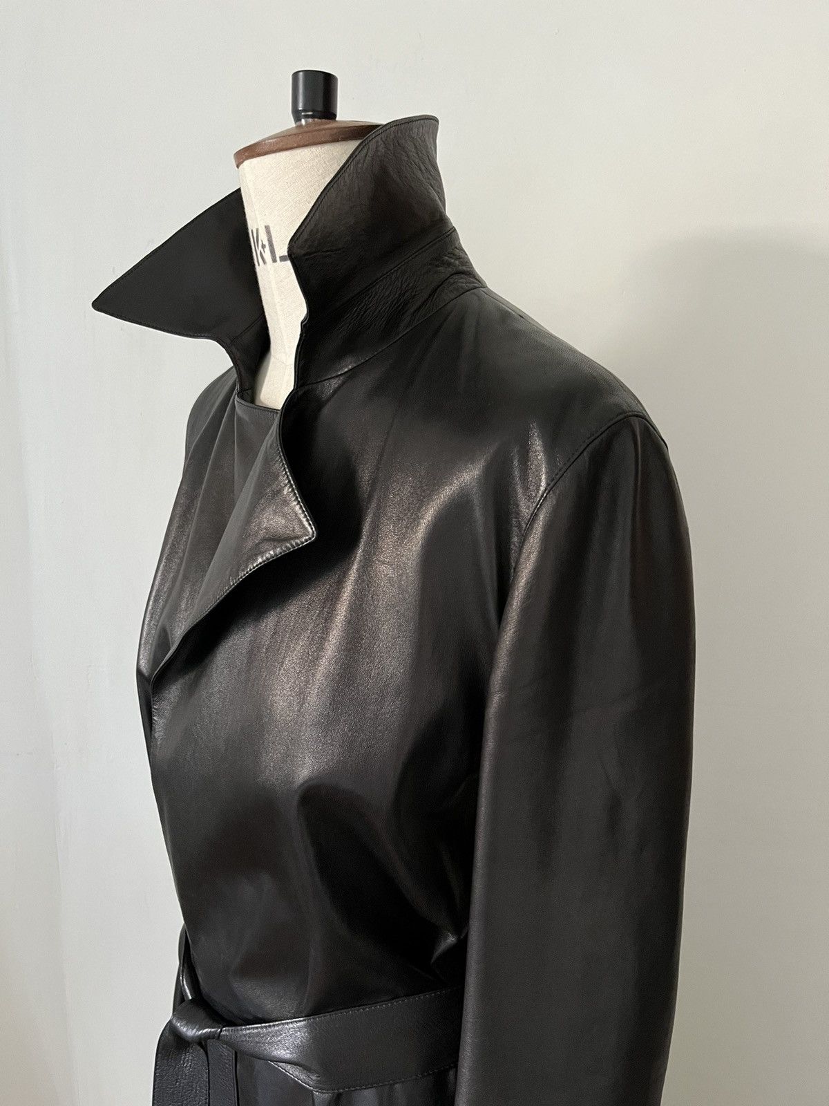 Gucci Rare Vintage Leather Trench Coat Size S / US 4 / IT 40 - 4 Thumbnail