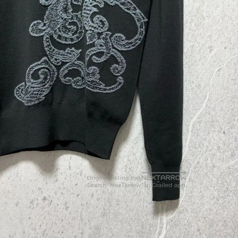 Versace Versace Black Wool Embroidered Pullover Sweater . Size US S / EU 44-46 / 1 - 6 Thumbnail