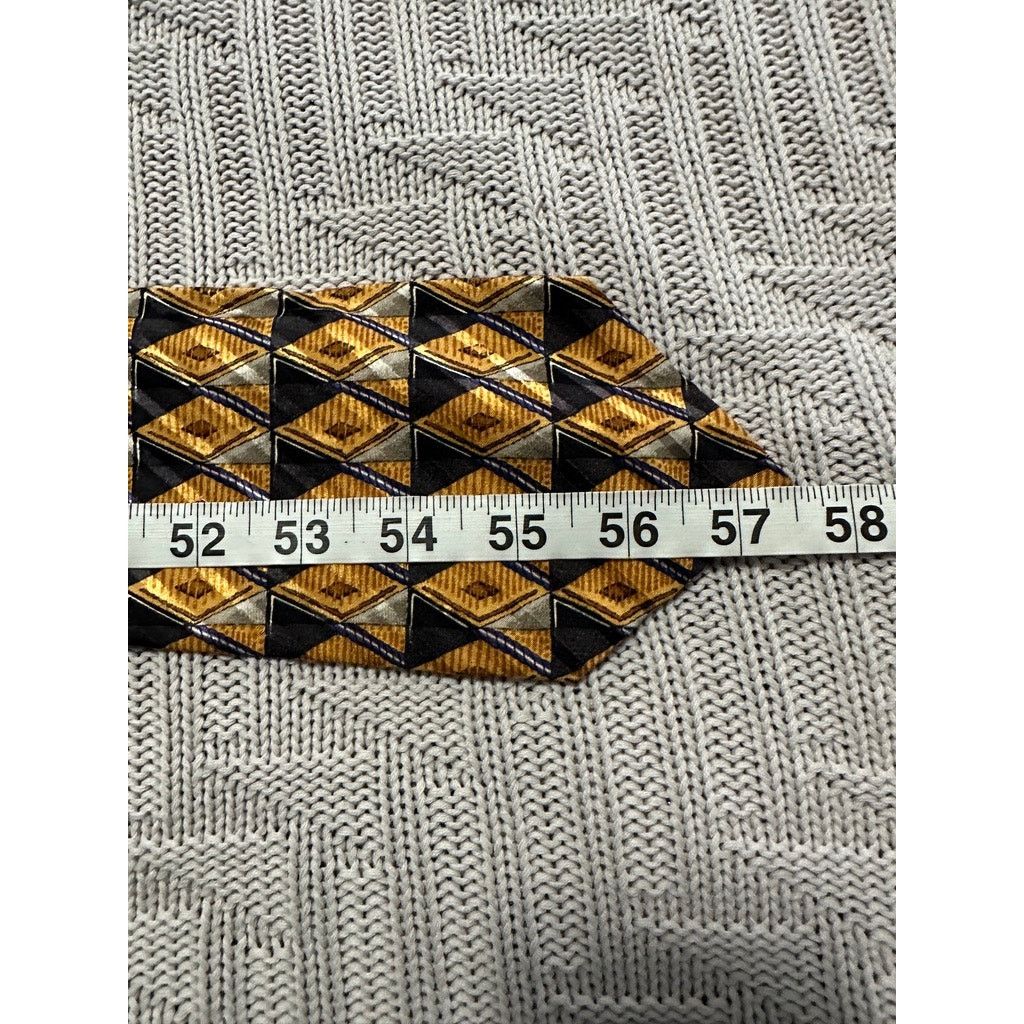 Robert Talbott Omaggio by Robert Talbott gold diamond silk tie Size ONE SIZE - 3 Thumbnail