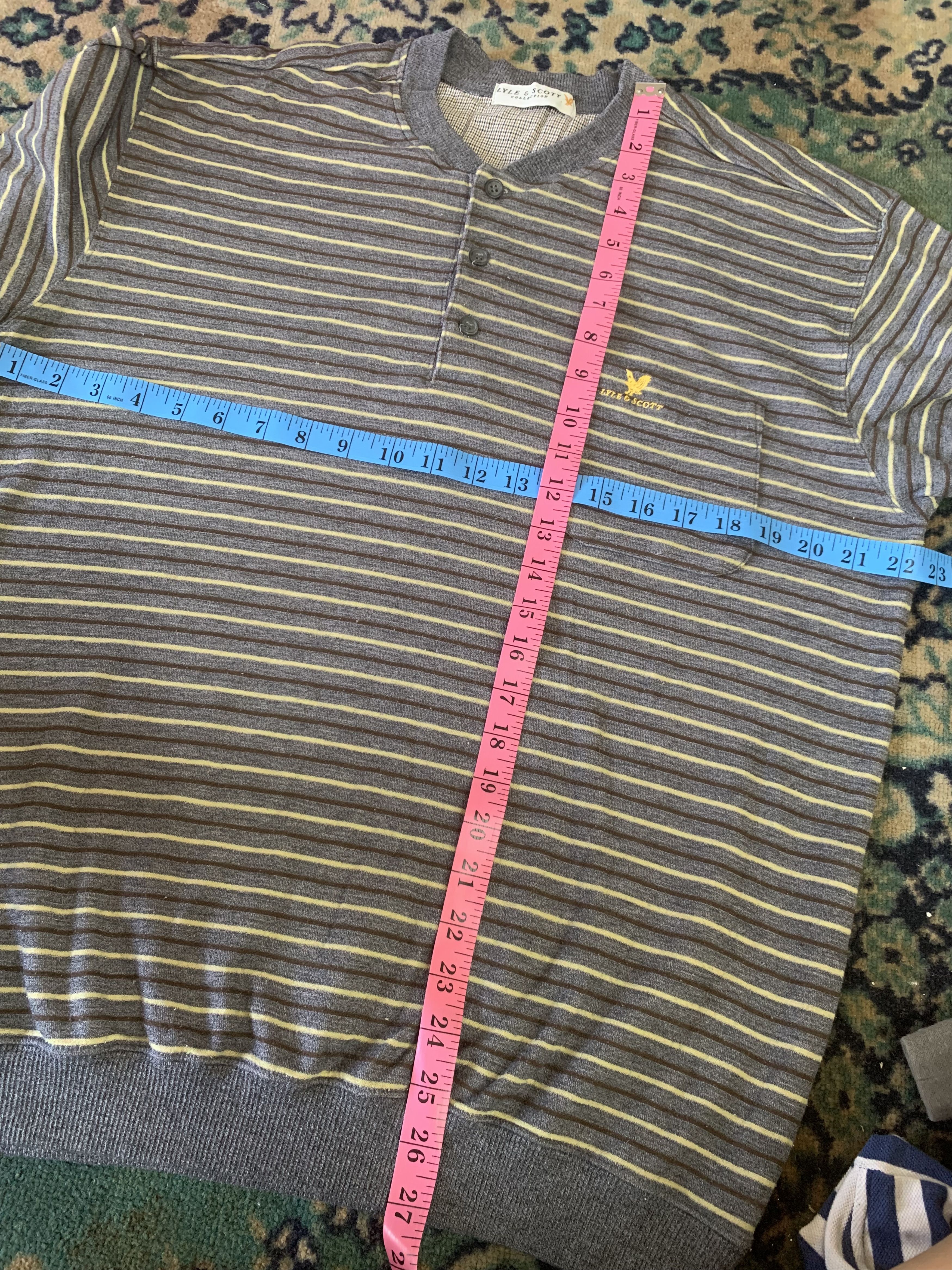 Lyle & Scott Lyle & Scott Vintage Sweatshirt Stripe Medium Size US M / EU 48-50 / 2 - 4 Thumbnail