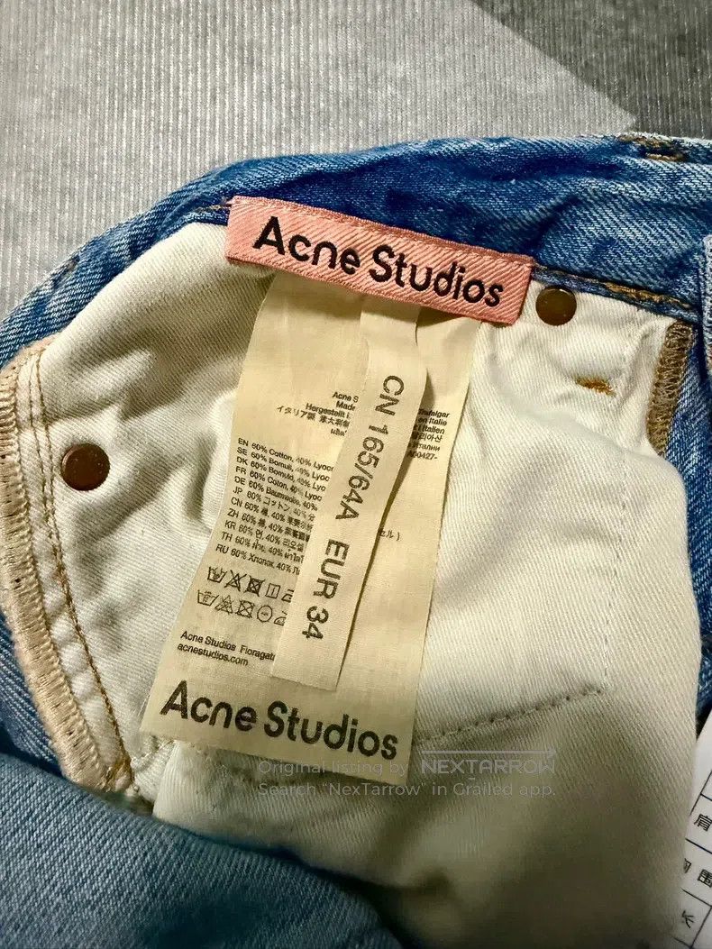 Acne Studios Acne Studios Blue Splatter-Painted Denim Pants Size US 34 / EU 50 - 3 Thumbnail