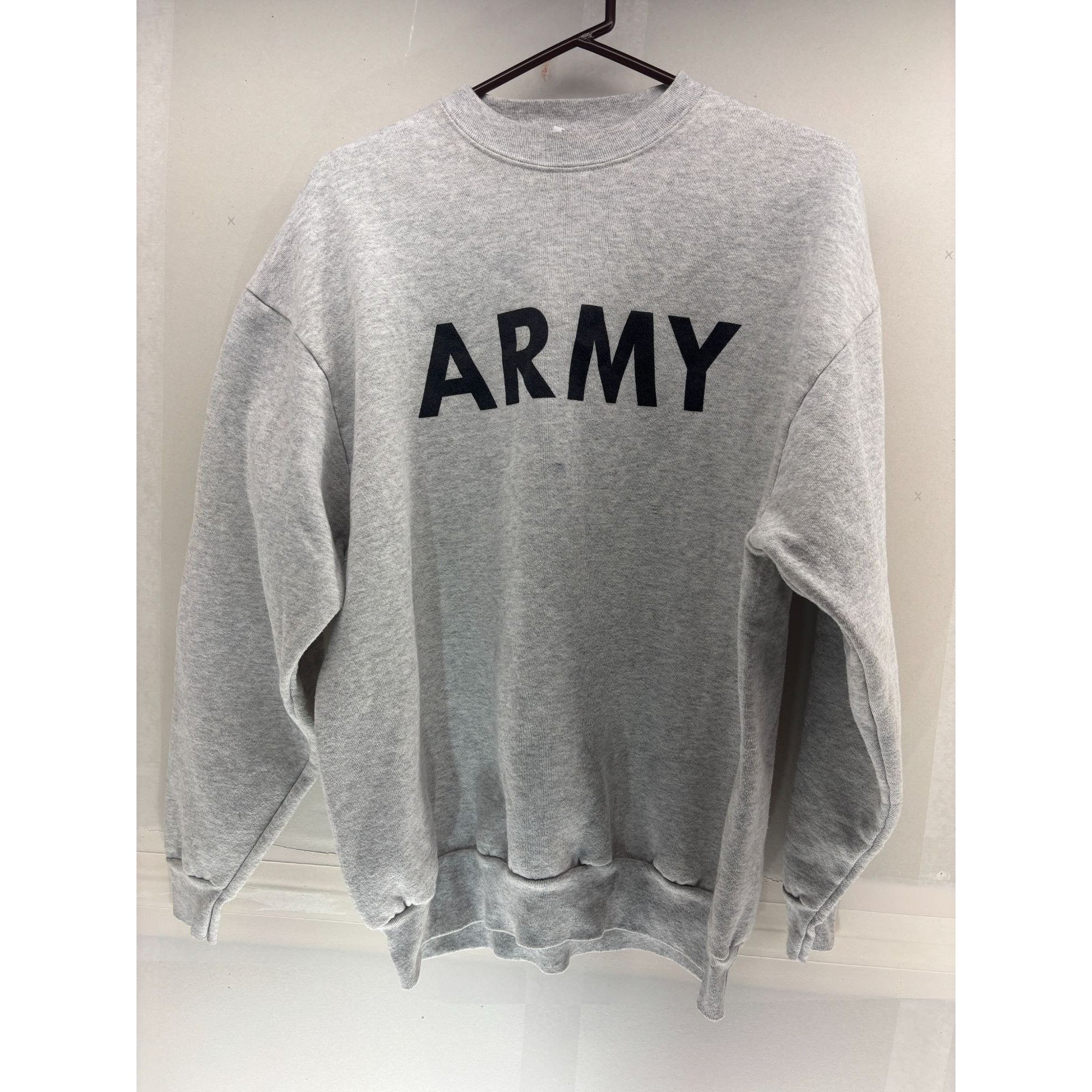 Vintage Vintage US ARMY Sweatshirt Men Sz L Heather Gray SpellOut Cr Size US XL / EU 56 / 4 - 1 Thumbnail