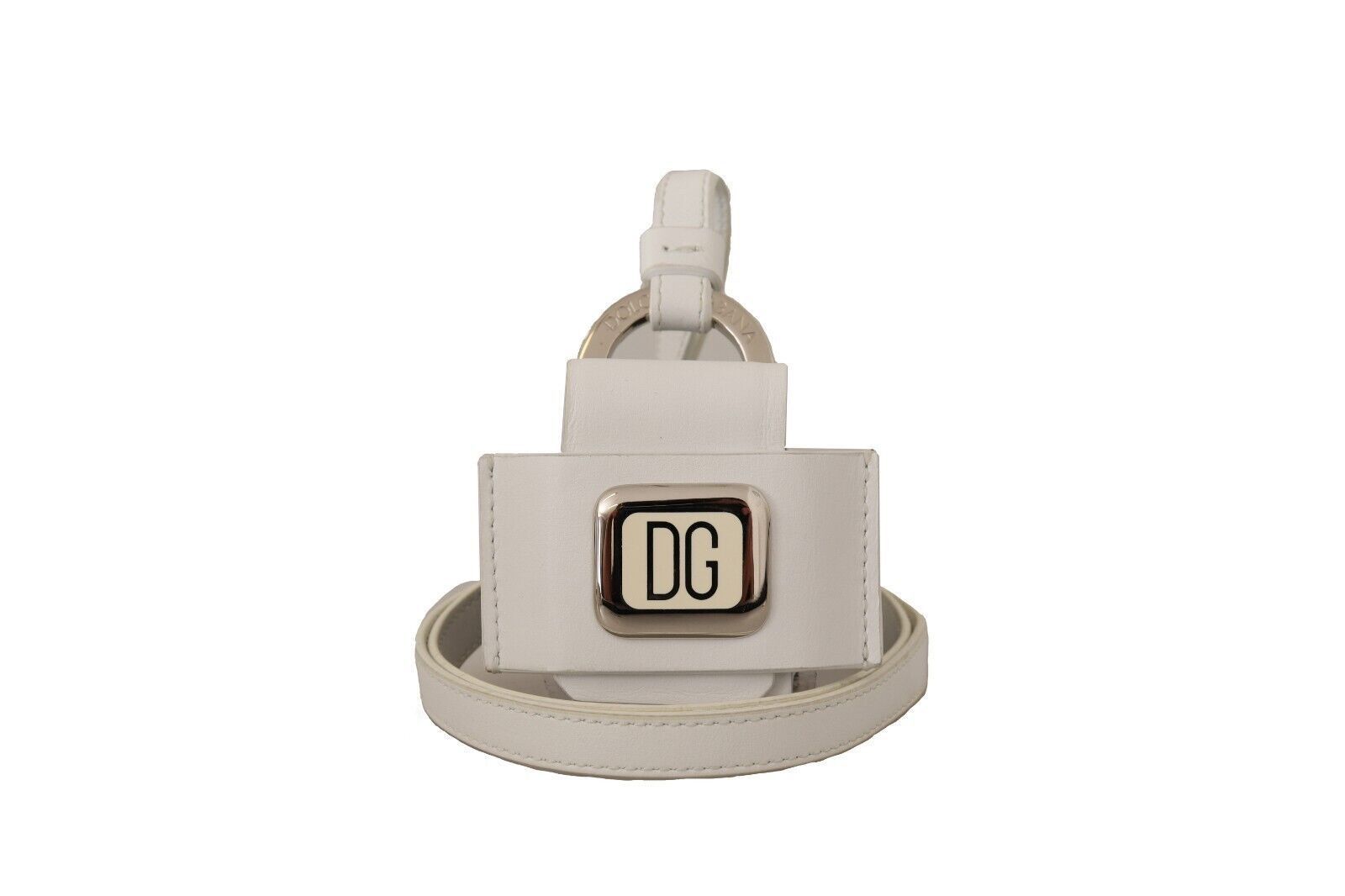 Dolce & Gabbana Elegant Leather Airpods Case in Pristine Men's White Size ONE SIZE - 1 Thumbnail