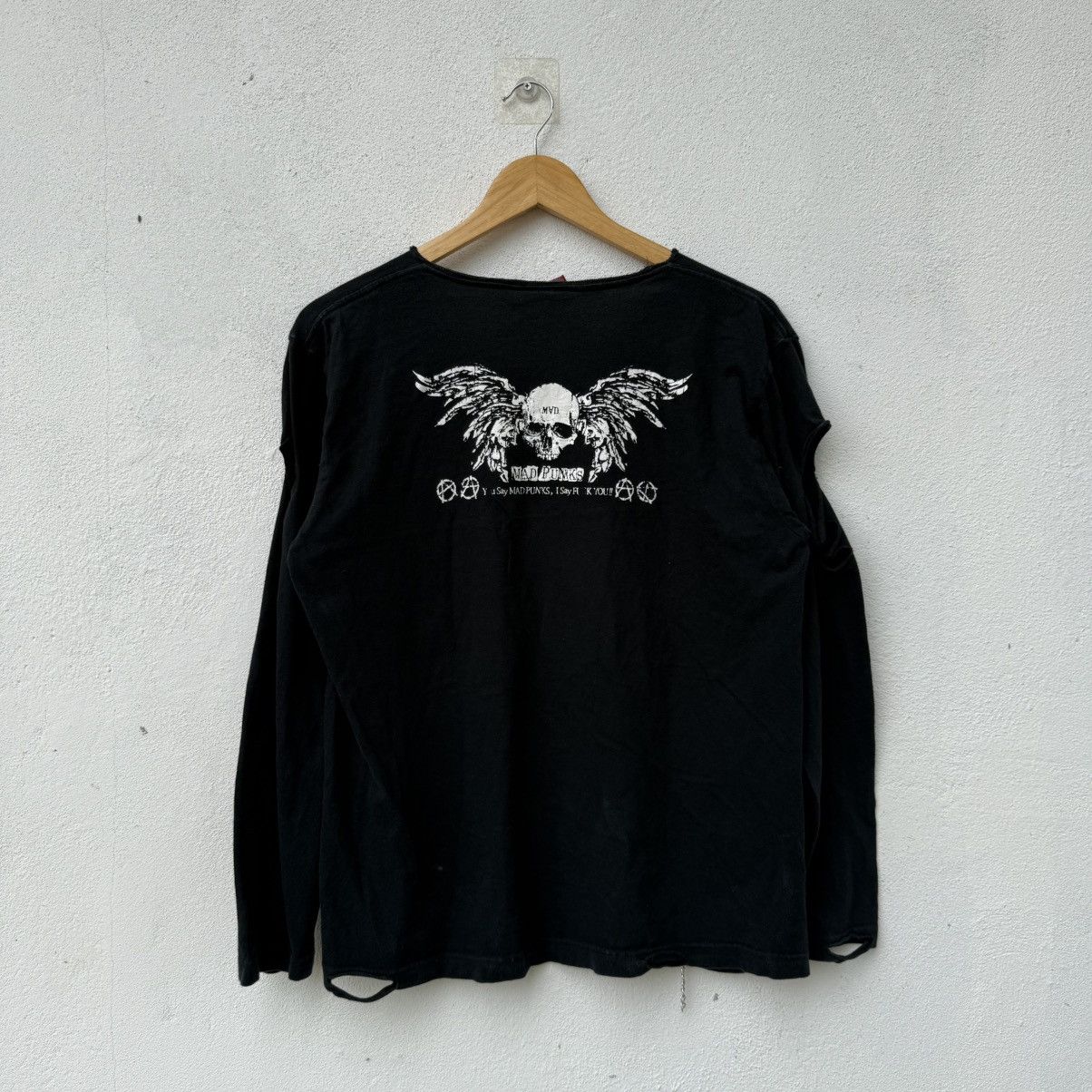 Seditionaries Vintage Mad Punk Gothic Cross Bondage Longsleeve Shirt Size US L / EU 52-54 / 3 - 2 Thumbnail