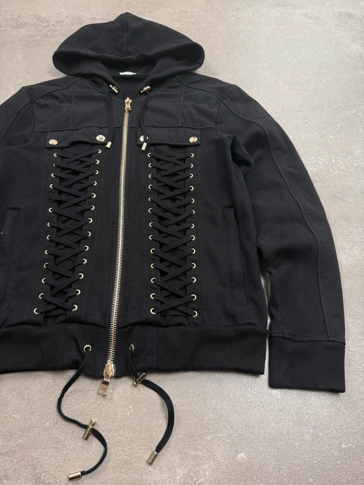 Balmain Balmain zip hoodie ss2017 Lacing archive street wear Size US S / EU 44-46 / 1 - 2 Thumbnail