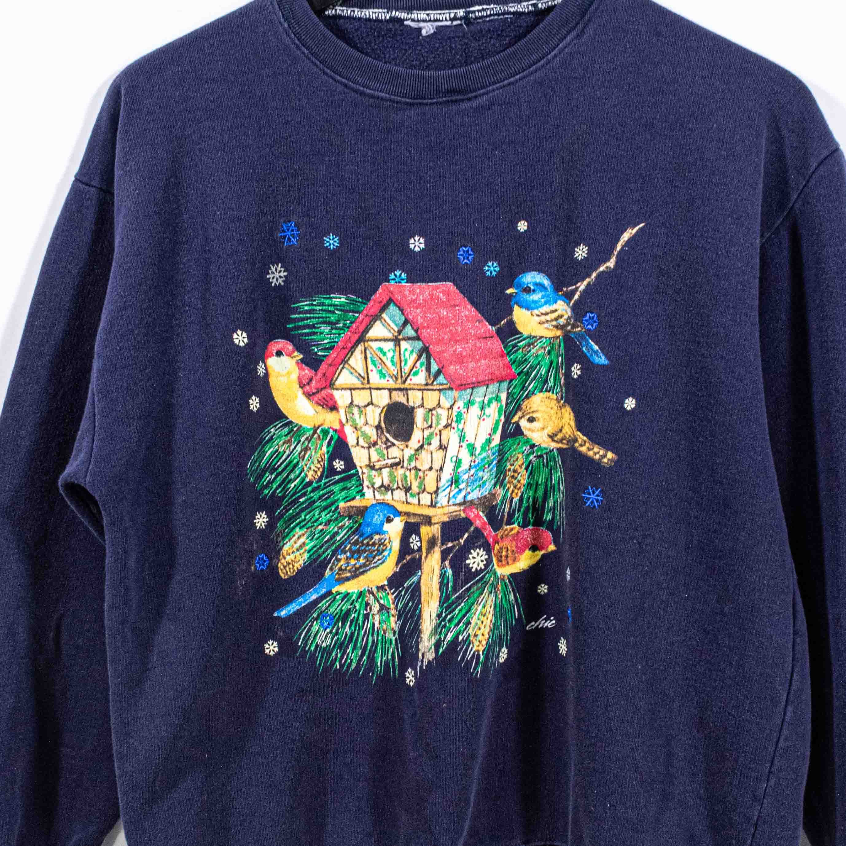Arts & Science × Vintage Bird Feeder Nature Art Sweatshirt Medium Y2K Preppy Outdoor Size US M / EU 48-50 / 2 - 2 Thumbnail
