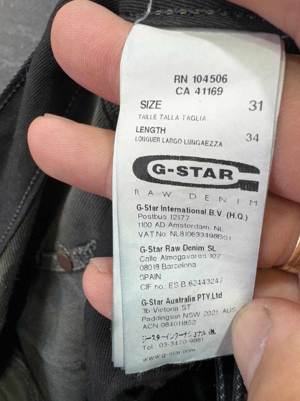 G-Star G-STAR RAW Elwood Heritage Embro Narrow Mens Blue Jeans Size US 31 - 18 Thumbnail