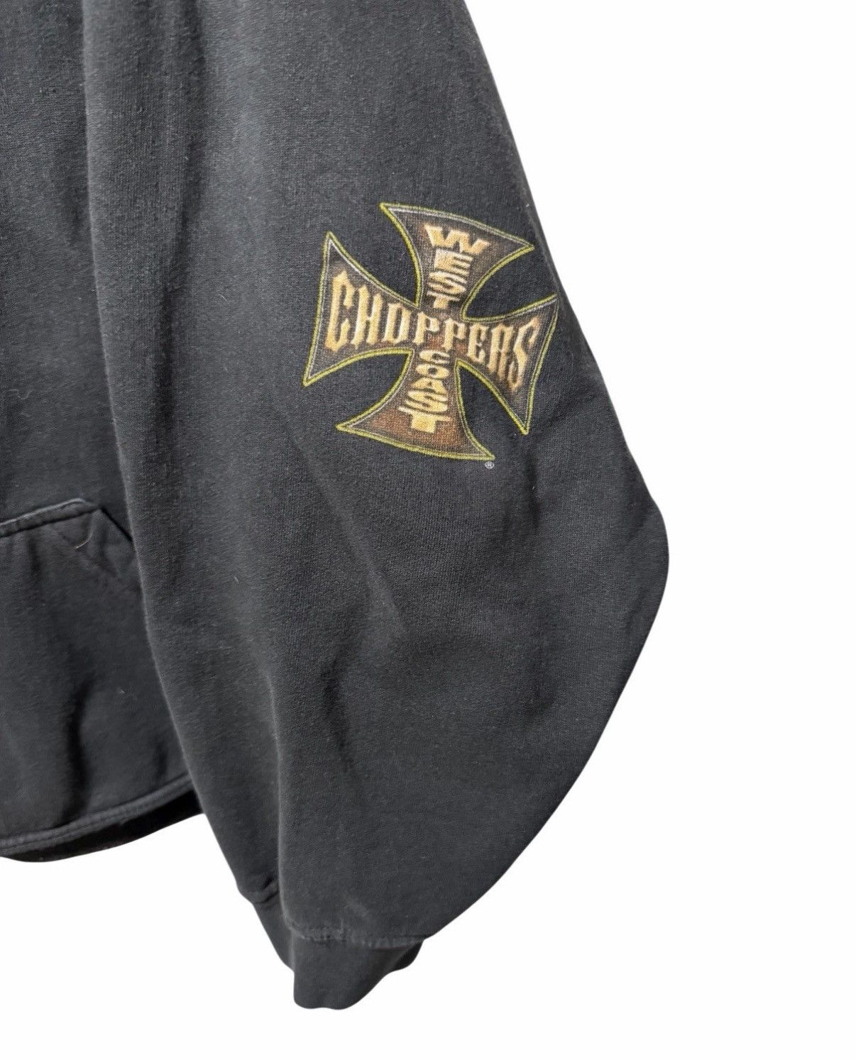 West Coast Choppers Vintage Y2K West Coast Choppers Iron Cross Hoodie Boxy Cropd Size US XL / EU 56 / 4 - 3 Thumbnail