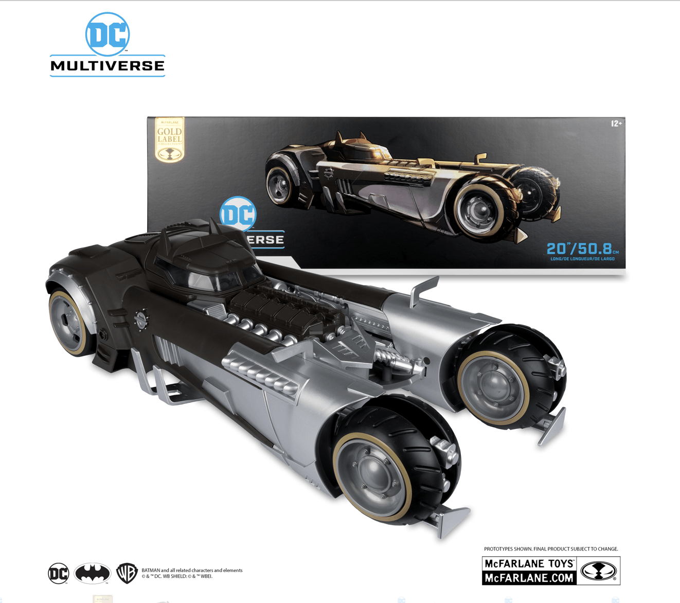Designer SDCC 2024 McFarlane White Knight Ltd Gold Signed Batmobile Size ONE SIZE - 8 Thumbnail