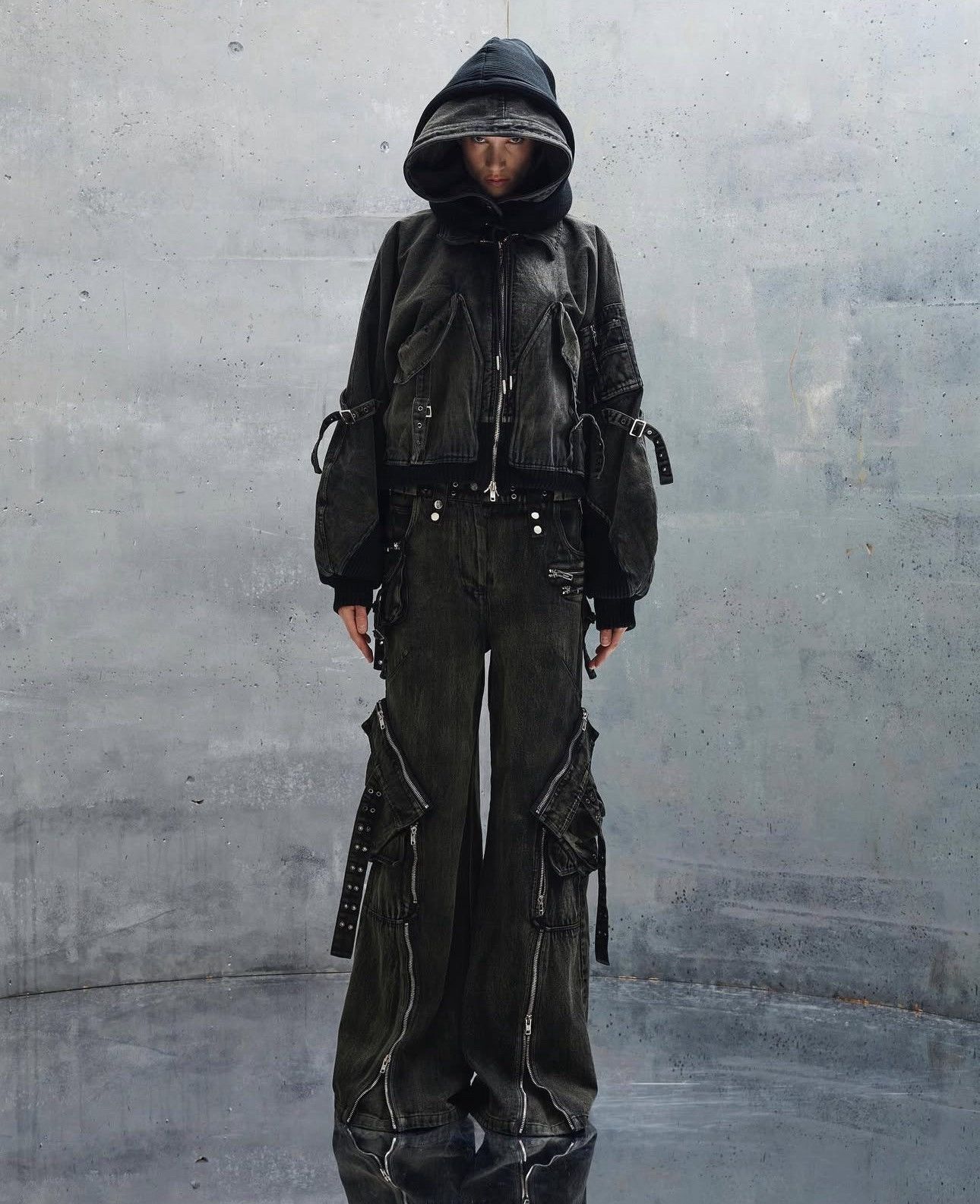 【NO/FAITH STUDIOS】BLACK HEAVY CARGO No Faith Studios × Streetwear NO/FAITH STUDIOS BLACK HEAVY CARGO