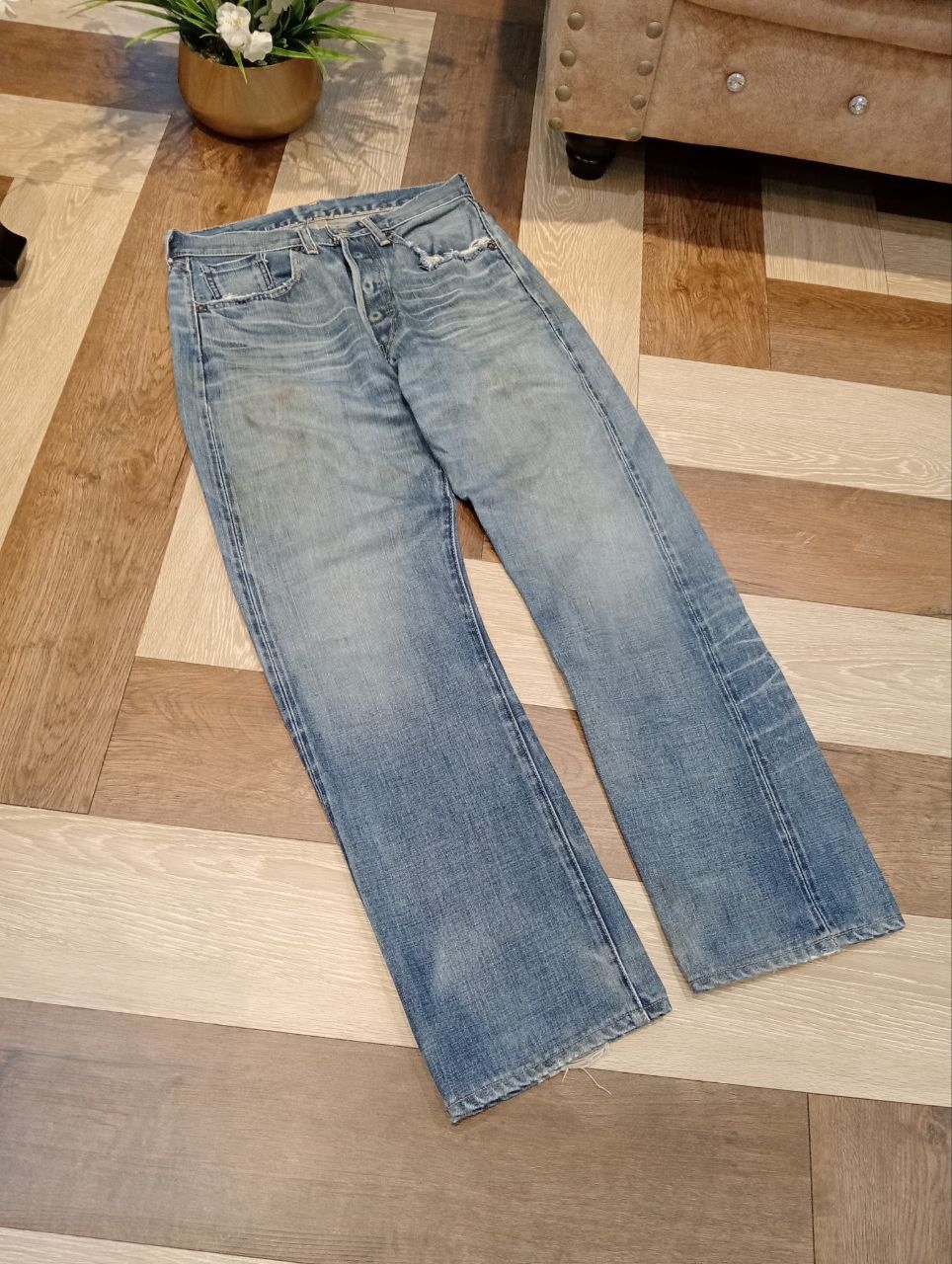 Levi's Vintage Clothing LEVI'S VINTAGE 501 CAPITAL E SELVEDGE BLUE DENIM JEANS Size US 30 / EU 46 - 4 Thumbnail
