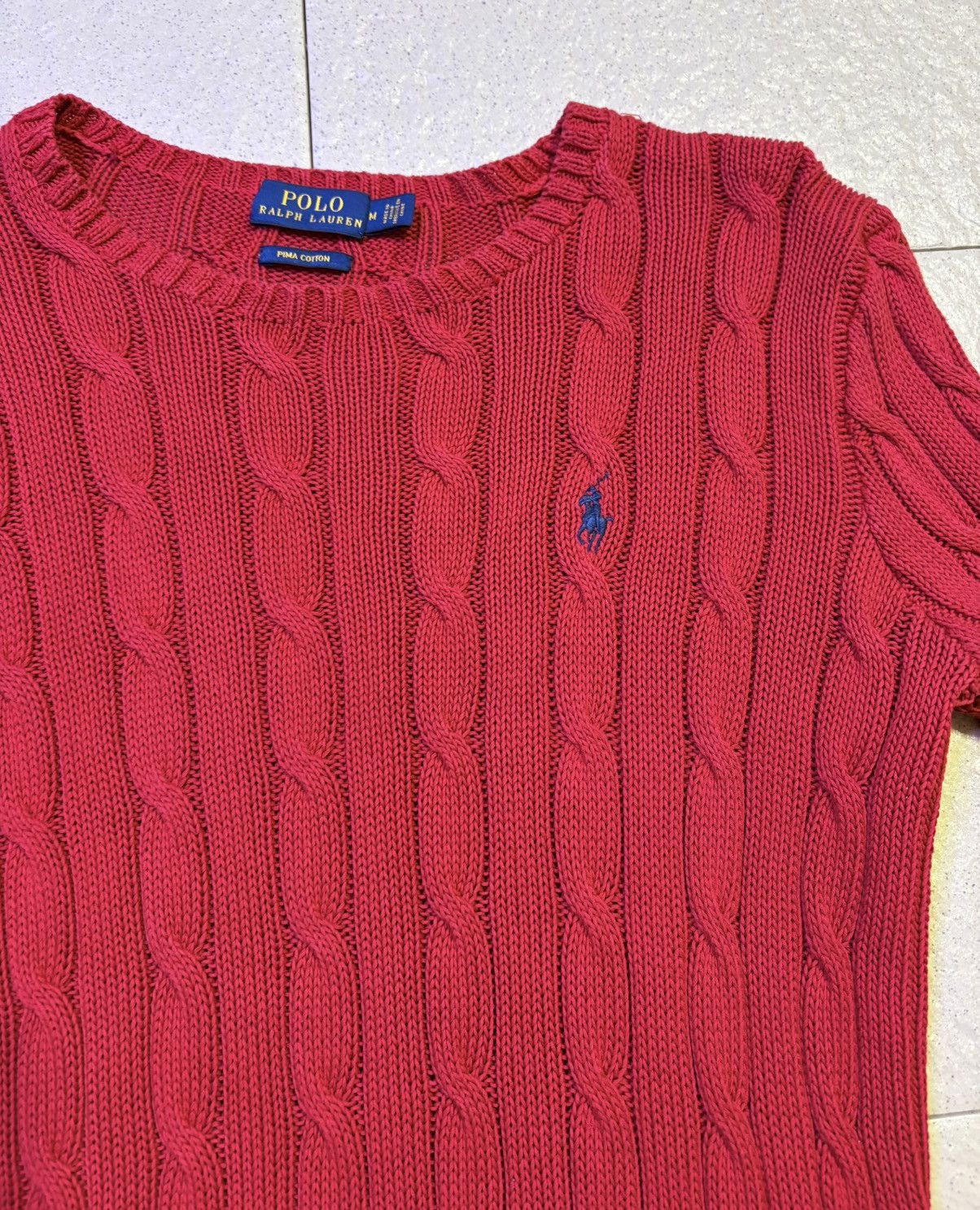 Polo Ralph Lauren Polo Ralph Lauren Women’s Cable Knit Sweater Red Size M Size M / US 6-8 / IT 42-44 - 6 Thumbnail