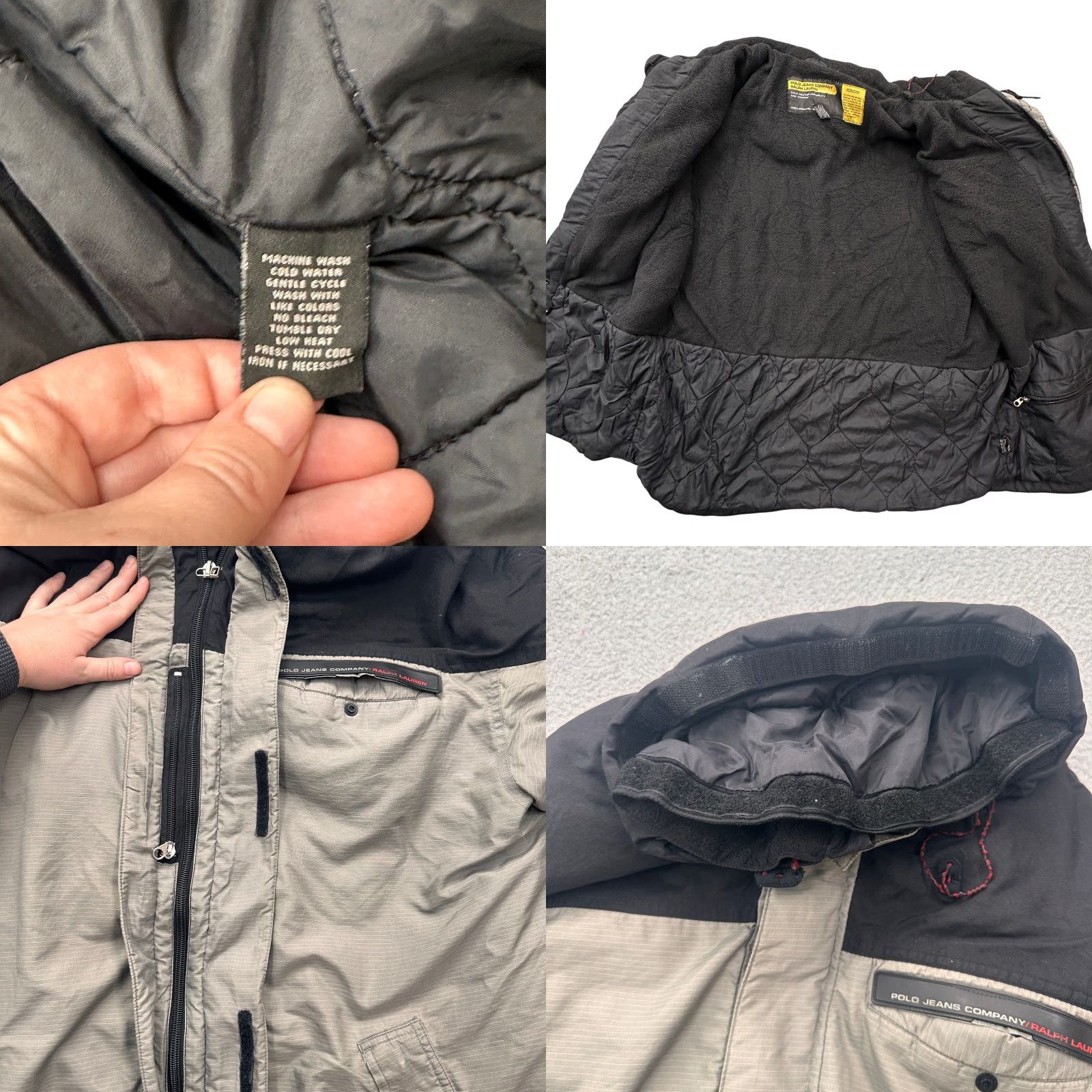 Ralph Lauren VINTAGE Polo Jeans Co Ralph Lauren Ski Jacket Hooded XL Gray Mens Size US XL / EU 56 / 4 - 9 Thumbnail