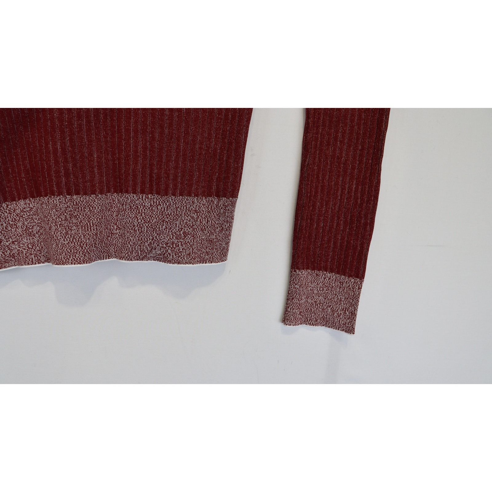 Bottega Veneta o1rshd1 Ribbed Polo Shirt in Burgundy Size US L / EU 52-54 / 3 - 16 Thumbnail