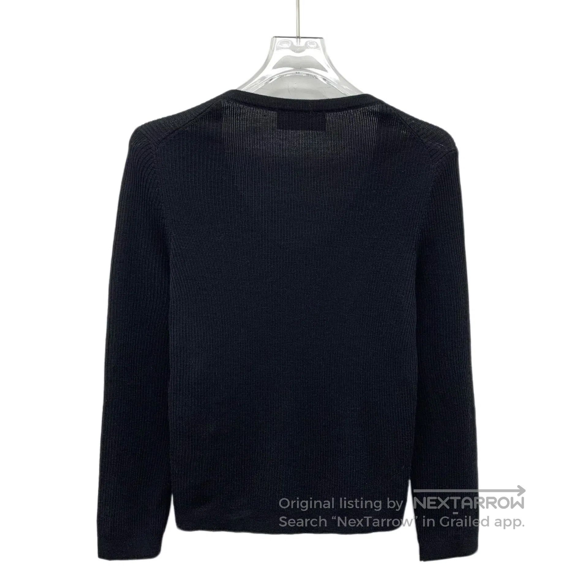 Gucci Guicci Black wool single-breasted long sleeve knit cardiga Size L / US 10 / IT 46 - 2 Thumbnail