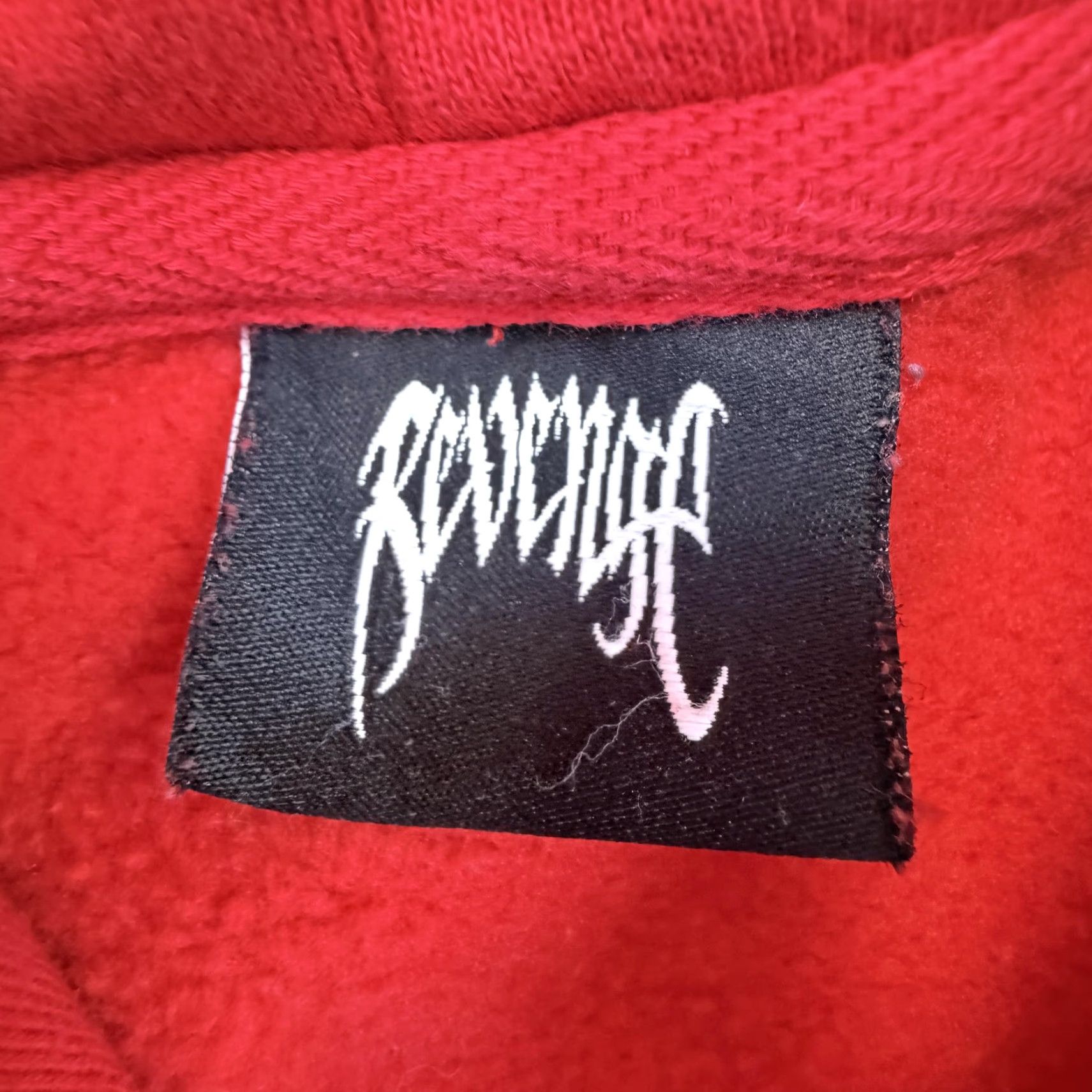 Revenge Revenge Hoodie Mens M Red Graphic Print Pullover Fleece Hooded Pockets Crew Neck Streetwear Size US M / EU 48-50 / 2 - 3 Thumbnail