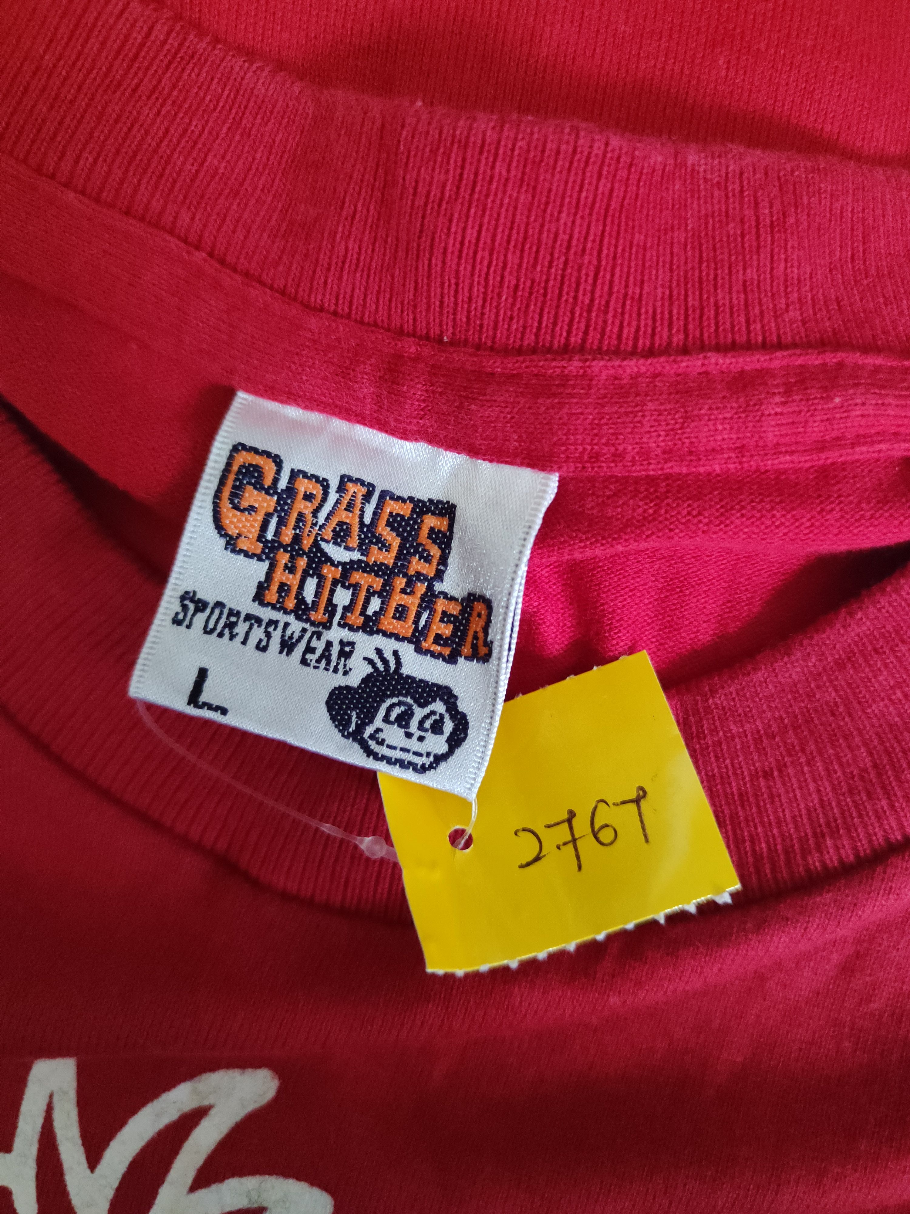 Japanese Brand DL Grass Hither Red Short Sleeve T-shirt #2767 Size US L / EU 52-54 / 3 - 14 Thumbnail