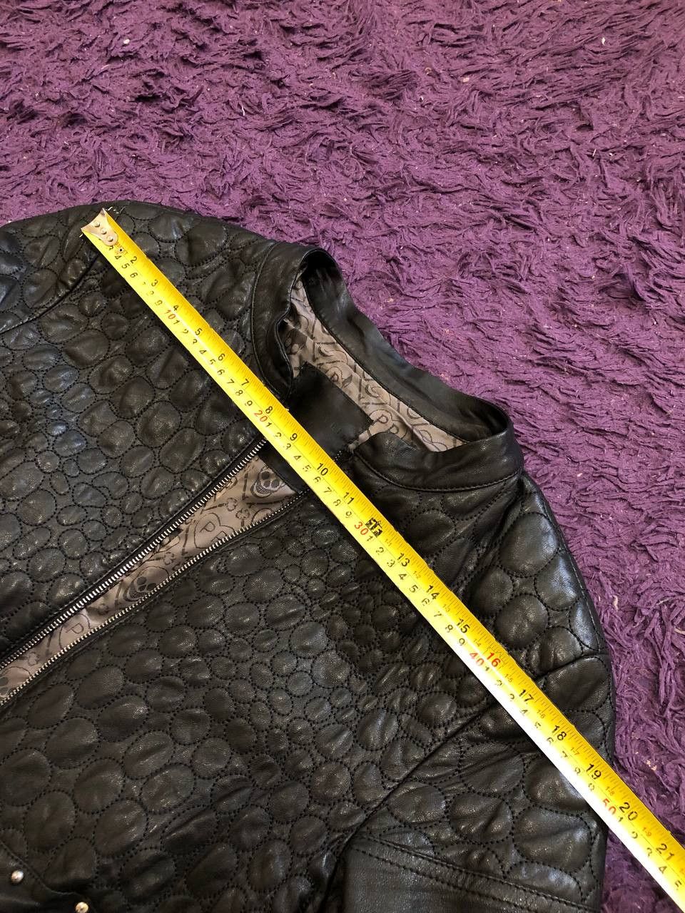 Philipp Plein Philipp Plein 's Black Leather Bomber Jacket Size US L / EU 52-54 / 3 - 12 Thumbnail