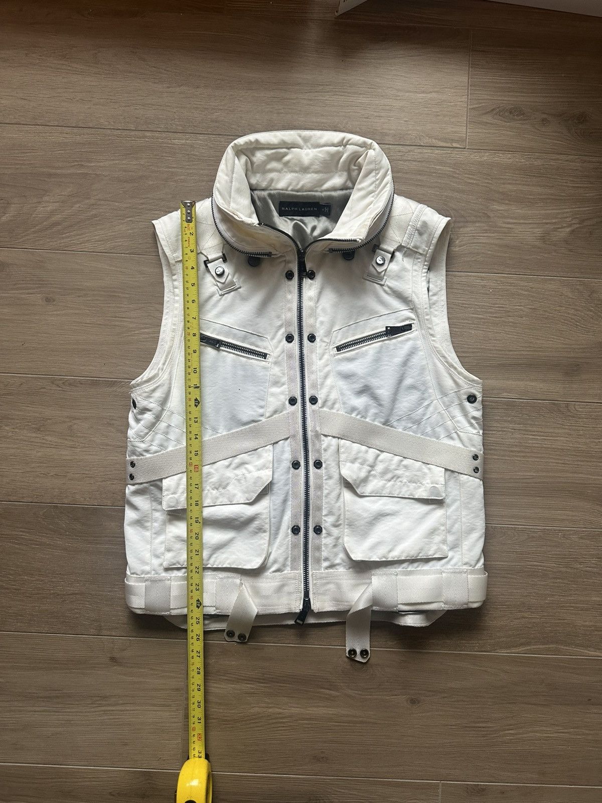 Ralph Lauren Black Label Ralph Lauren Black Label White Gimp Cargo Vest Size US XL / EU 56 / 4 - 5 Thumbnail
