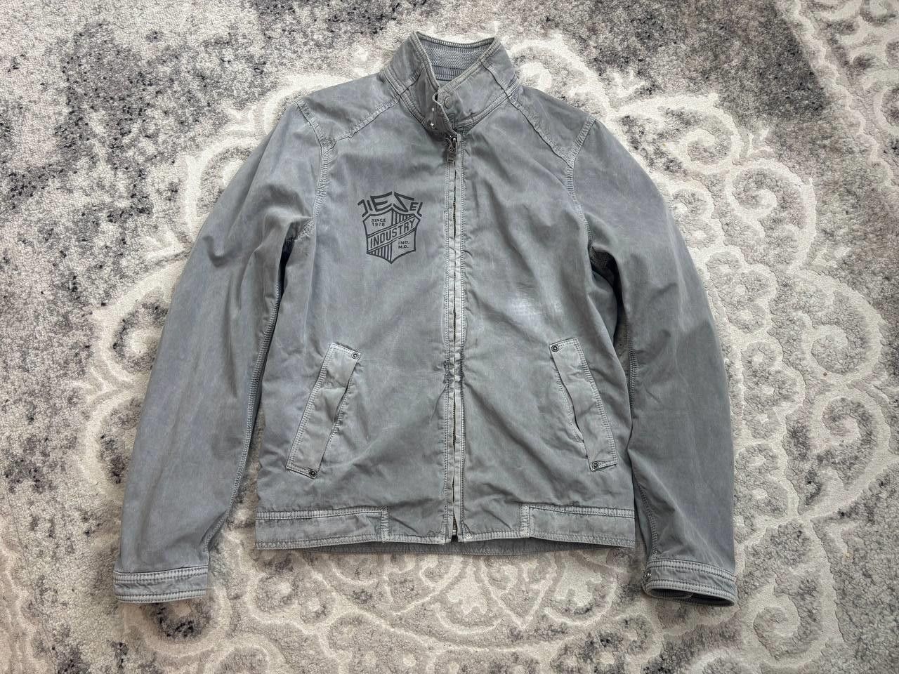 Diesel Diesel Distressed Grey Moto Jacket Size M Size US M / EU 48-50 / 2 - 20 Thumbnail