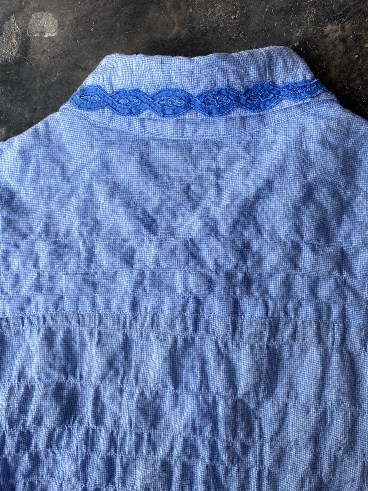 Ne-Net Né-net Sky Blue Lace-Trimmed Blouse Size S / US 4 / IT 40 - 11 Thumbnail