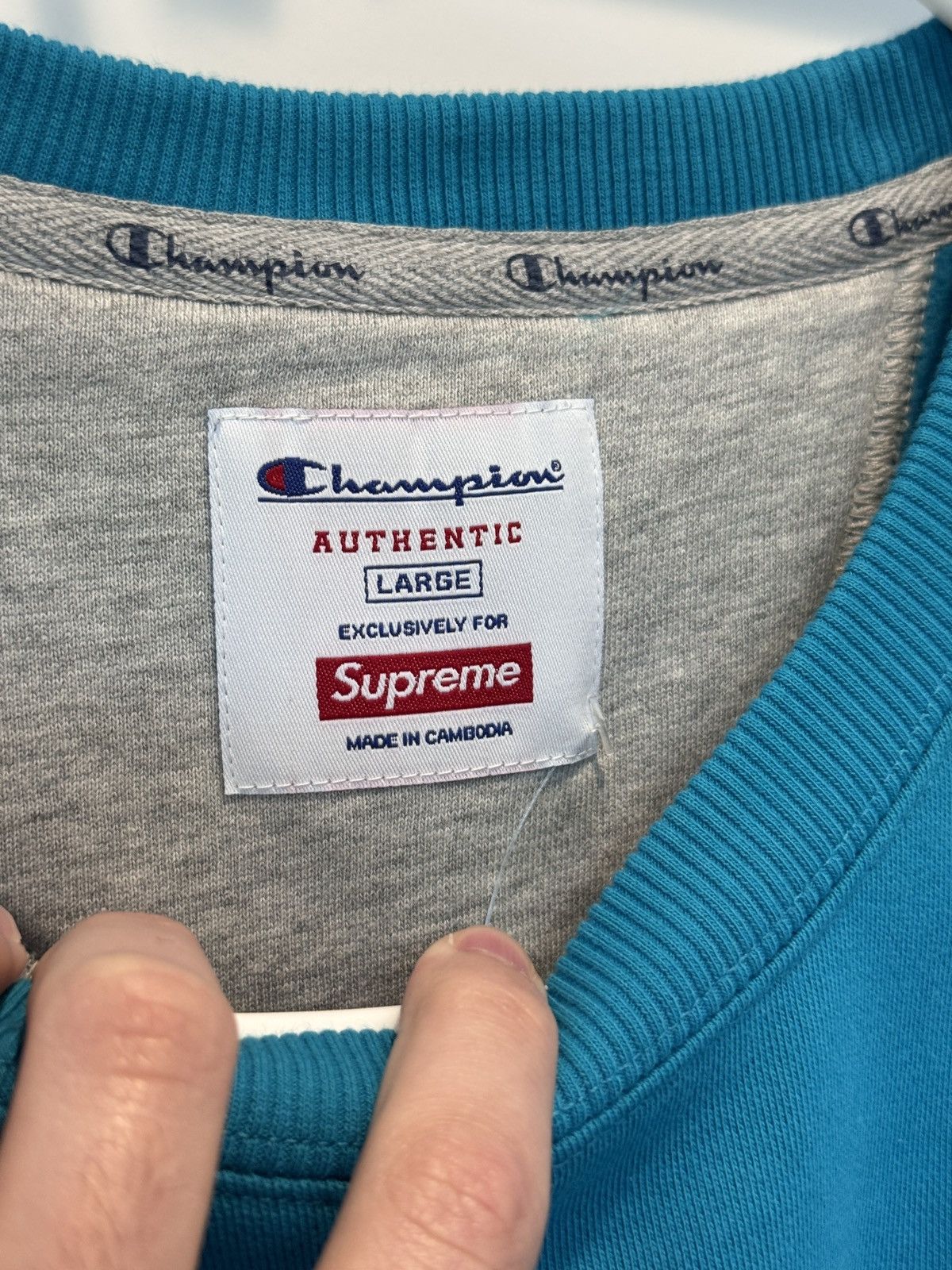 Supreme Supreme Champion Chrome Blue Crewneck Sweater Size L NEW Size US L / EU 52-54 / 3 - 7 Thumbnail